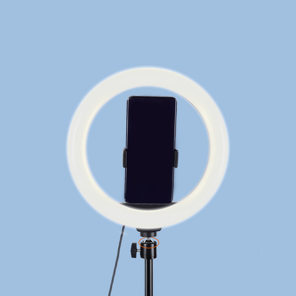 Zore MJ20 RGB Light 8 inç Işıklı Telefon Tutucu Ring Light