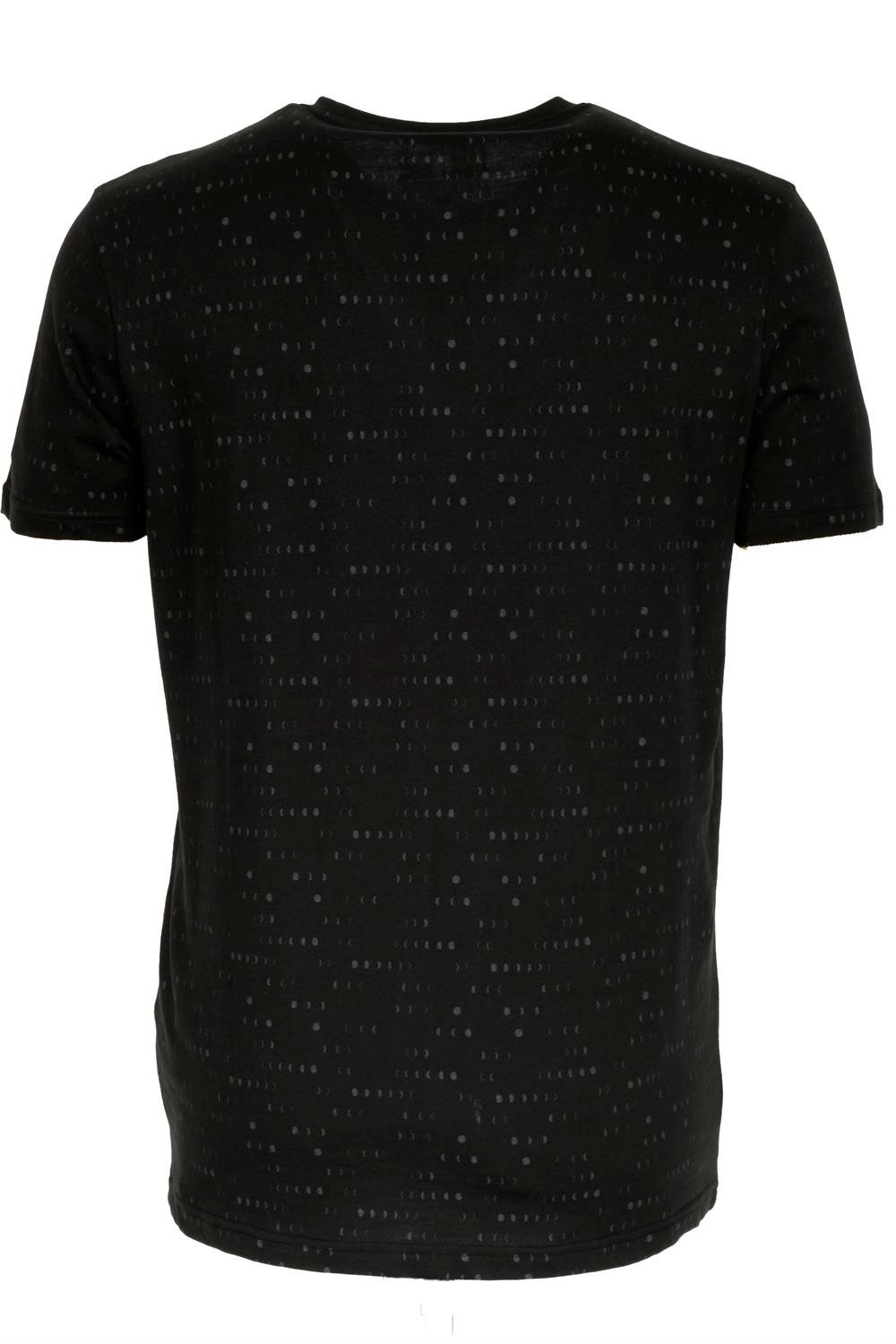  Erkek Siyah Slim Fit Baskılı Bisiklet Yaka %100 Pamuk T-shirt Jeans 1931