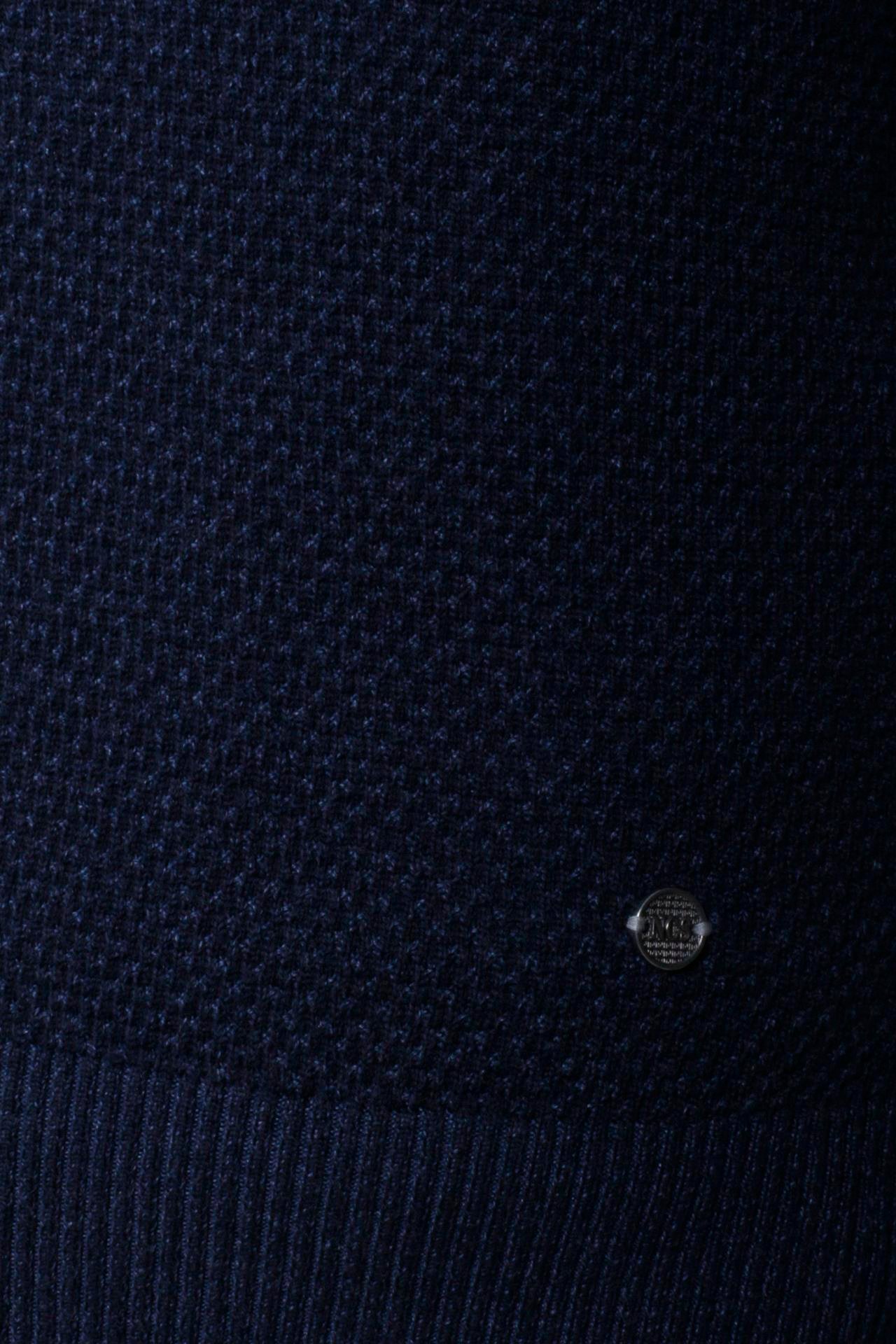  Erkek Yarım Fermuarlı Triko Lacivert Slim Fit Desenli Pamuklu Knitwear NCS JEANS 3709