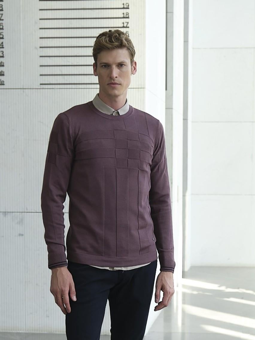  Mürdüm Erkek Triko Örgü Desenli Slim Fİt Kazak NCS JEANS 3638