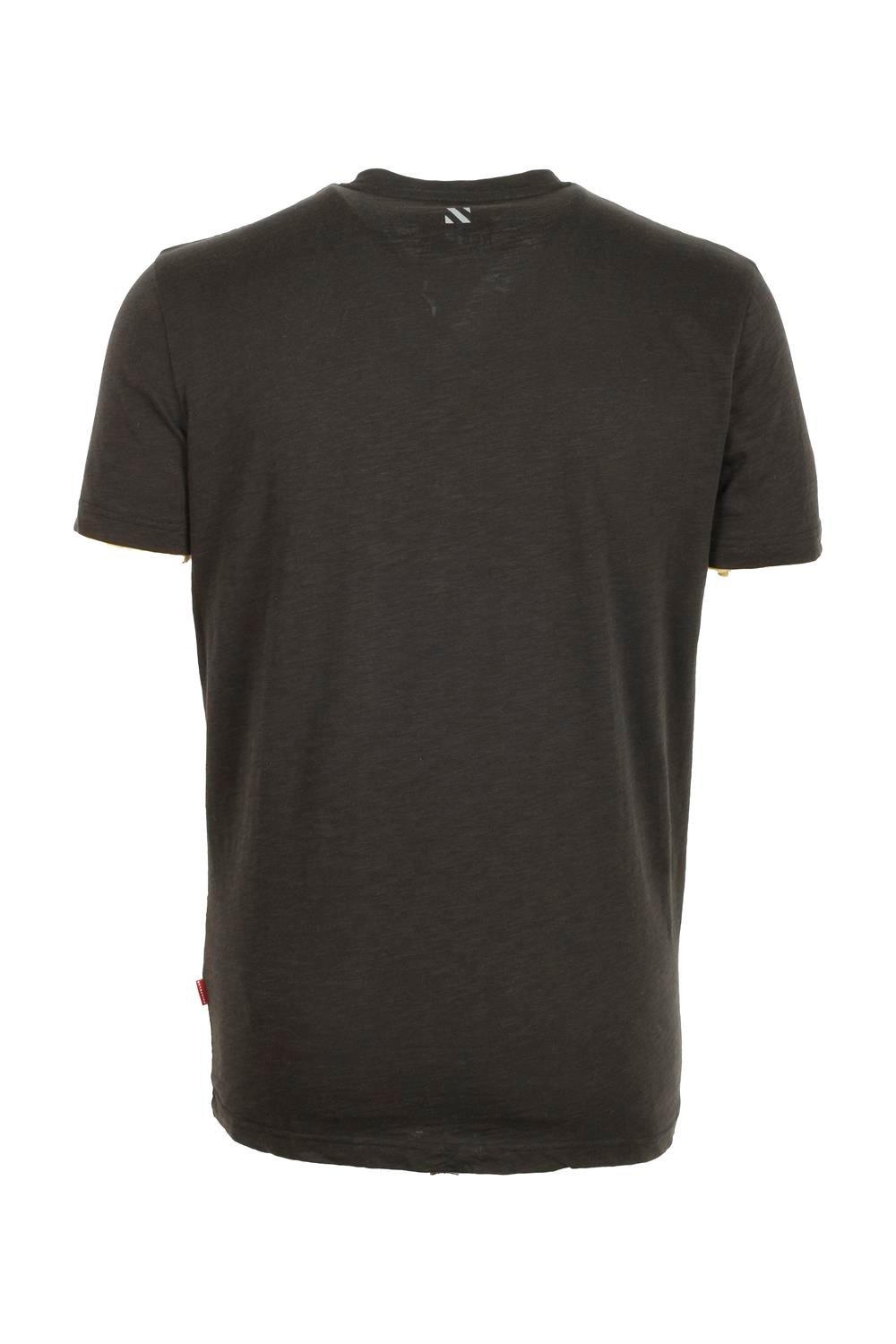 Erkek Beyaz Bisiklet Yaka Baskılı %100 Pamuk Slim Fit T-shirt 1924