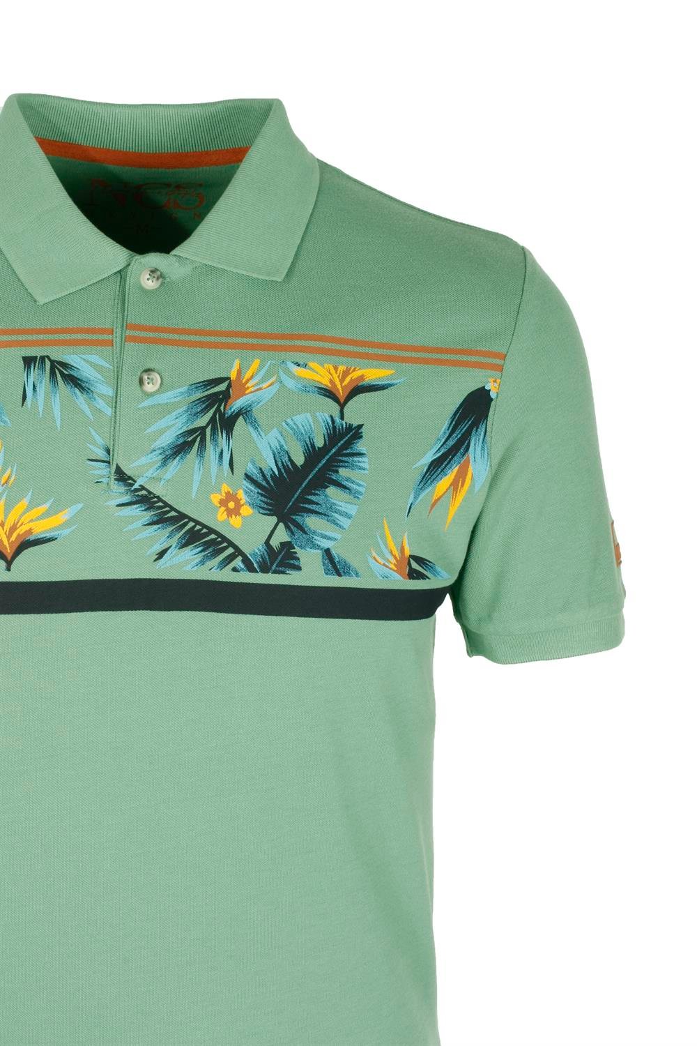 Erkek Çağla Slim Fit Polo Yaka Baskılı Tshirt 1179