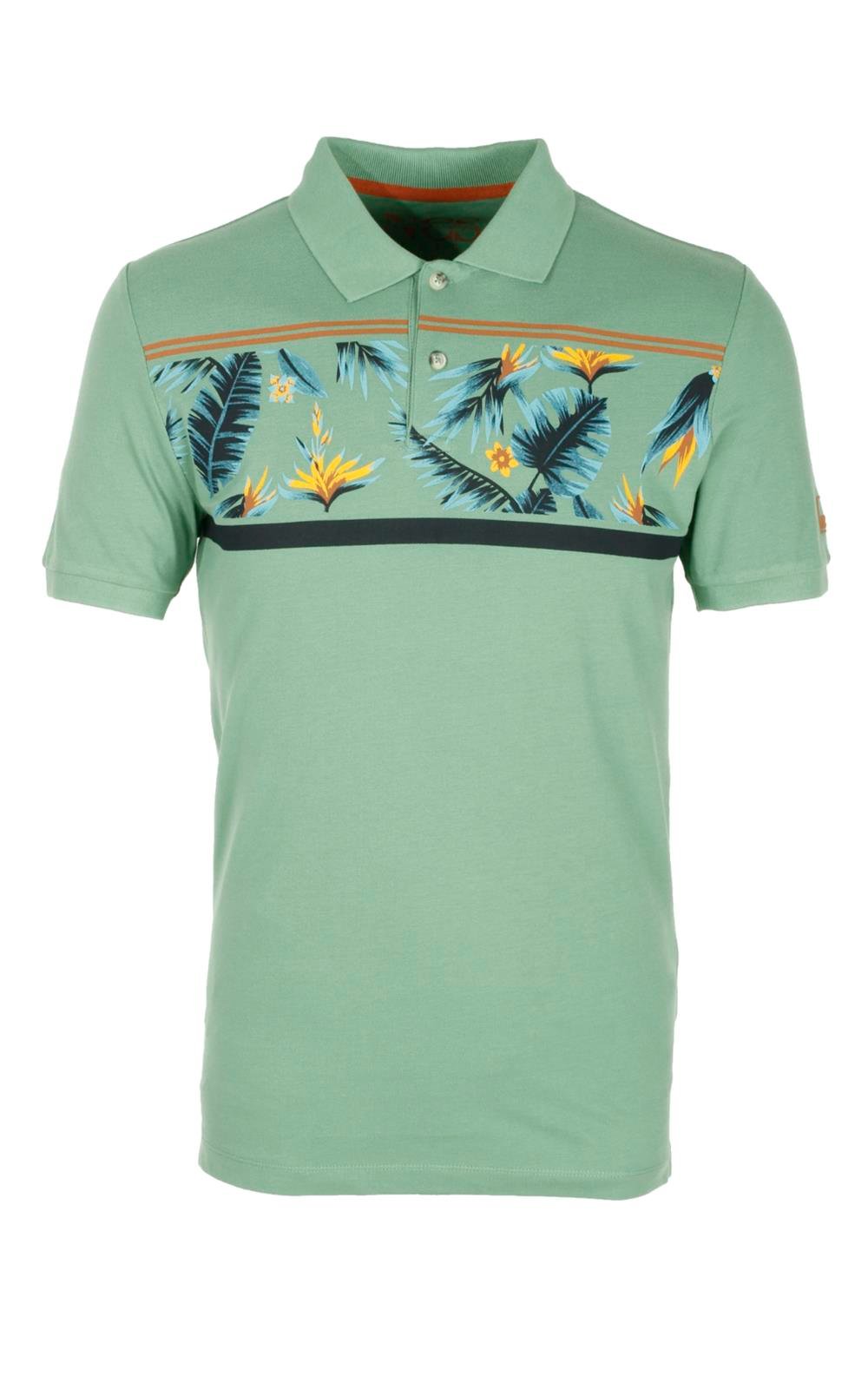 Erkek Çağla Slim Fit Polo Yaka Baskılı Tshirt 1179