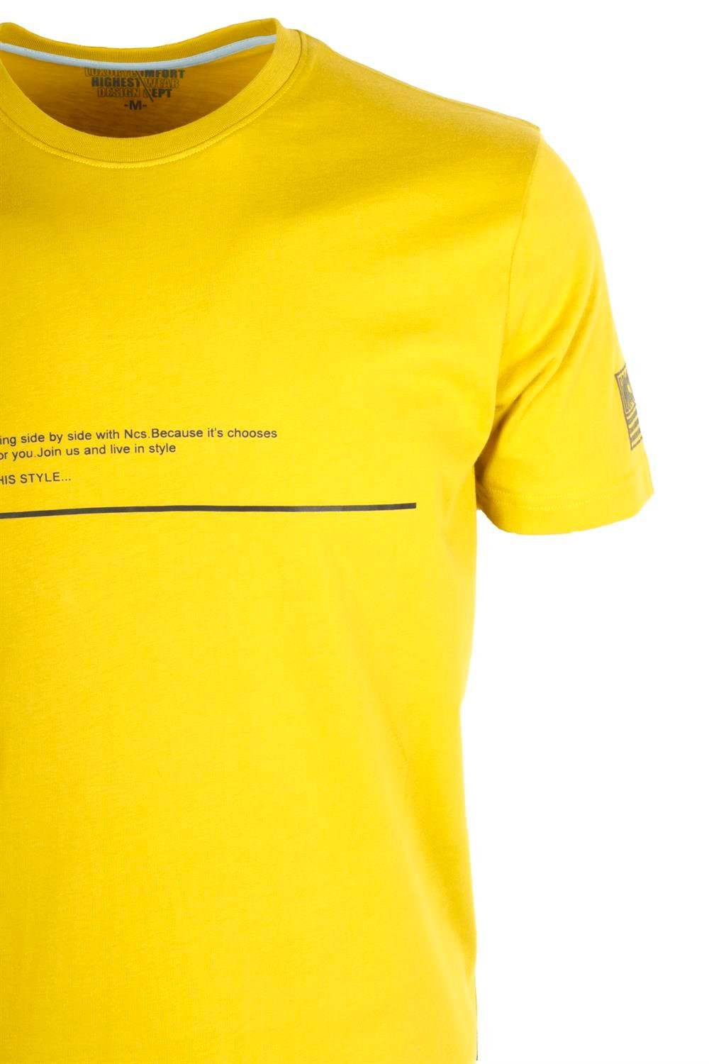 Erkek Citrone Bisiklet Yaka Slim Fit Baskılı %100 Pamuk T-shirt Jeans 1943