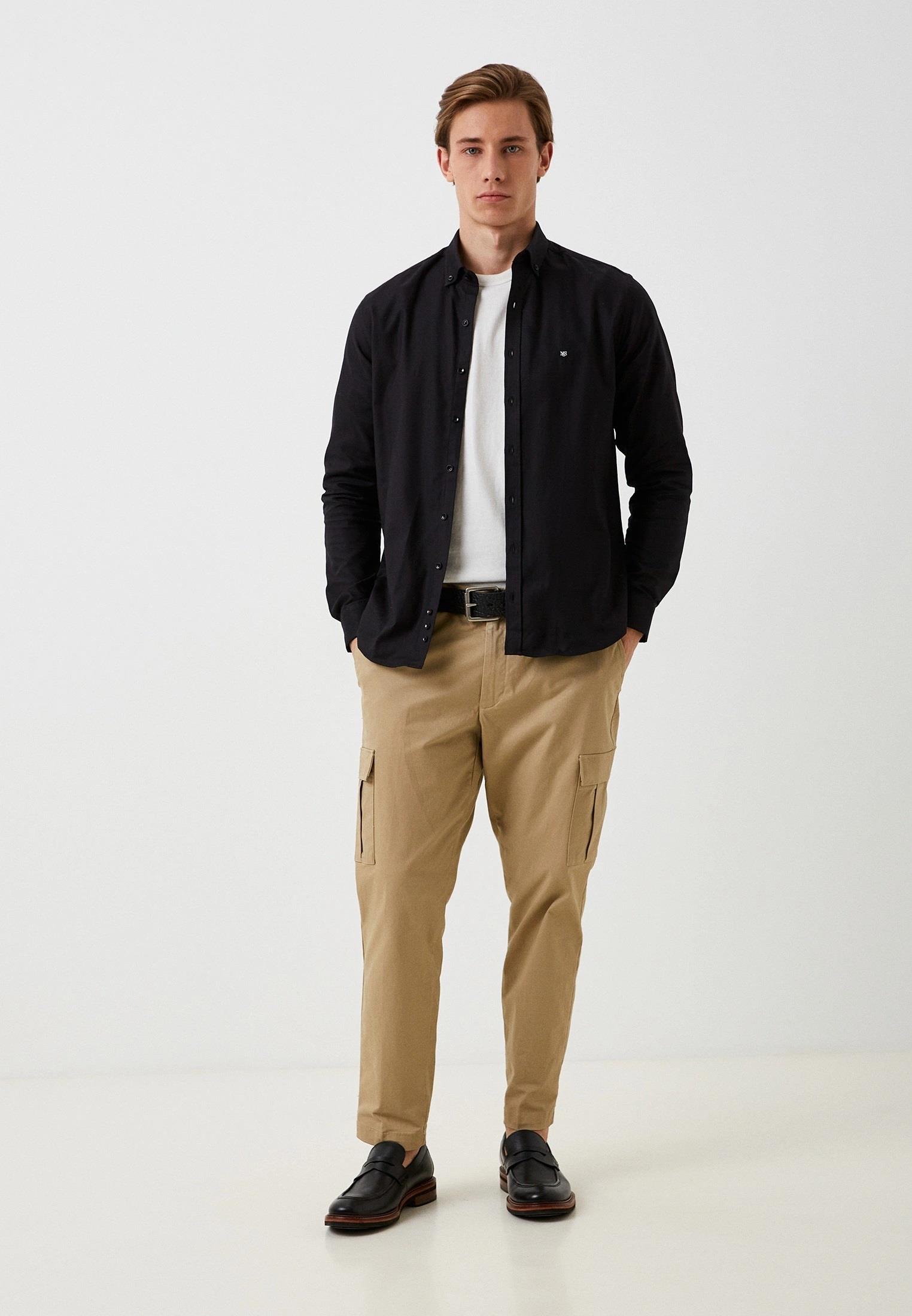 Erkek Gömlek Pamuklu Ön Pat'lı Slim Fit Düğmeli Yaka Logo Detaylı Gömlek NCS JEANS 7276