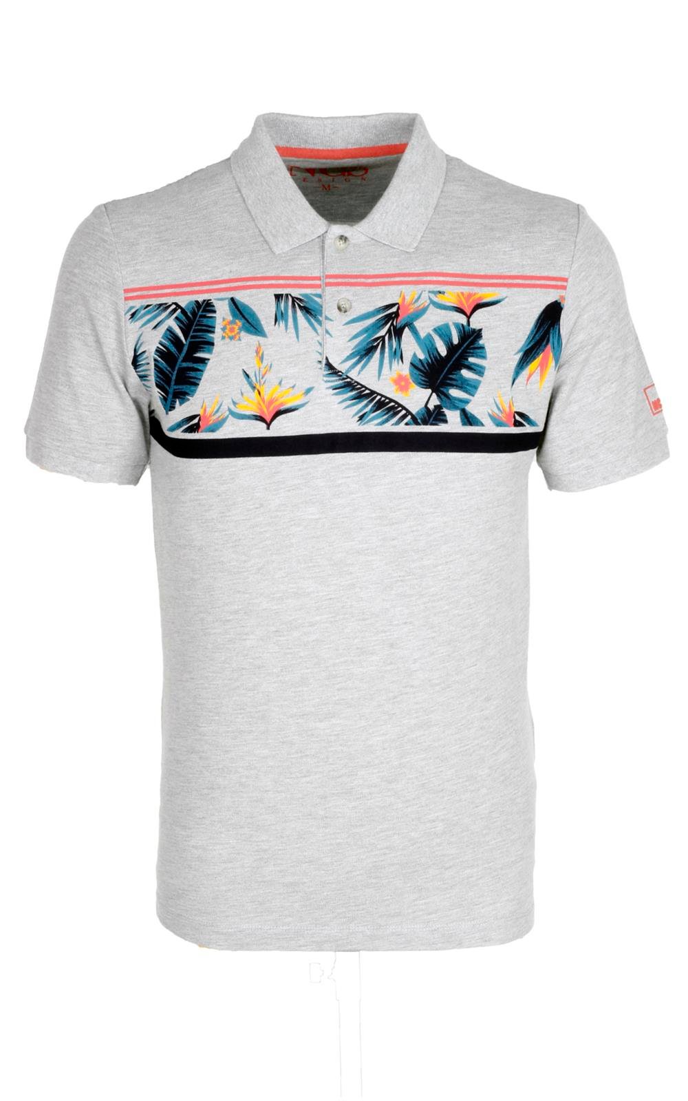 Erkek Grimelanj Slim Fit Polo Yaka Baskılı Tshirt 1179