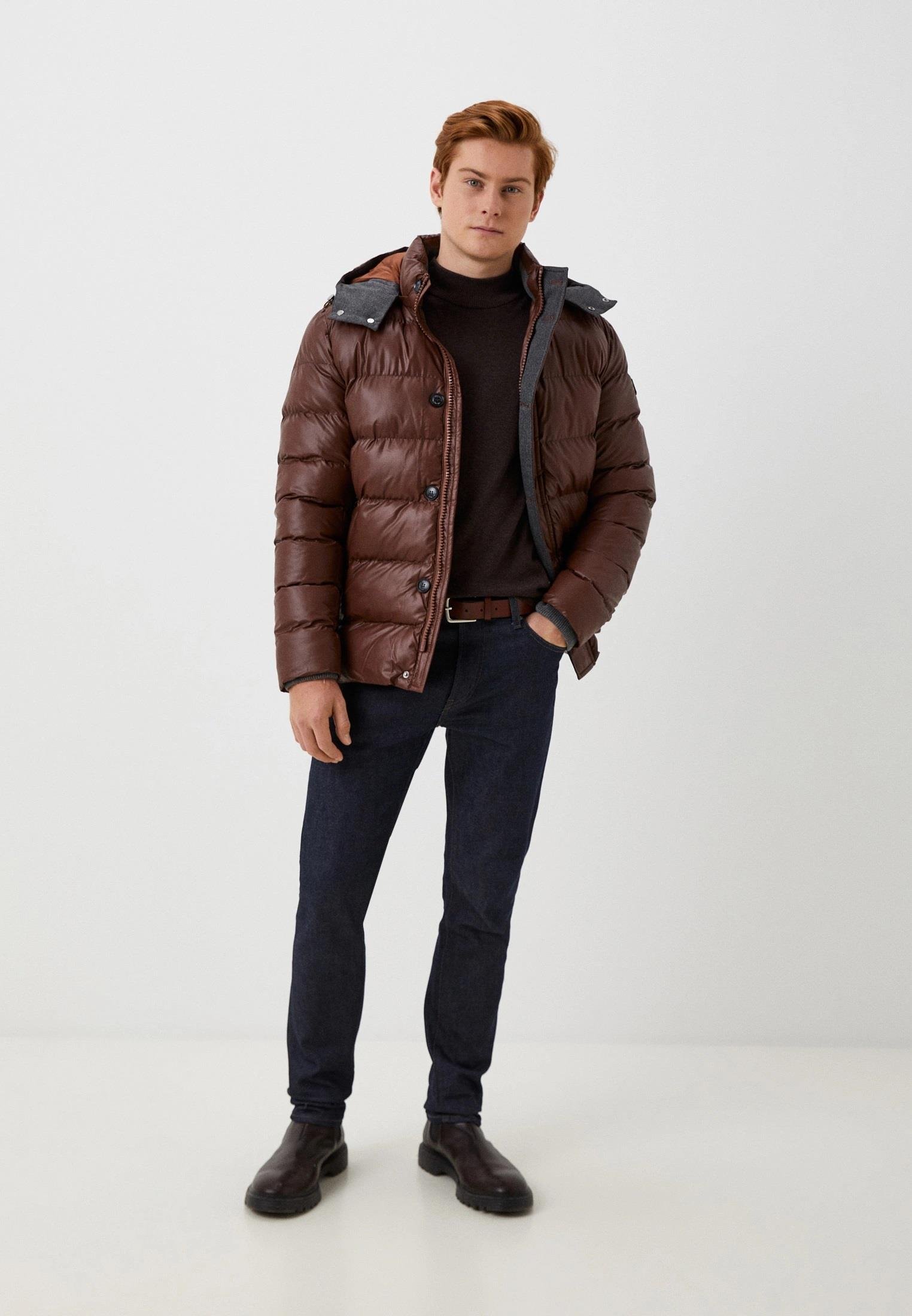 Erkek Kiremit Kapüşon Detay Rüzgar ve Su İtici Nefes Alabilen Slim Fit Mont NCSJEANS 4989