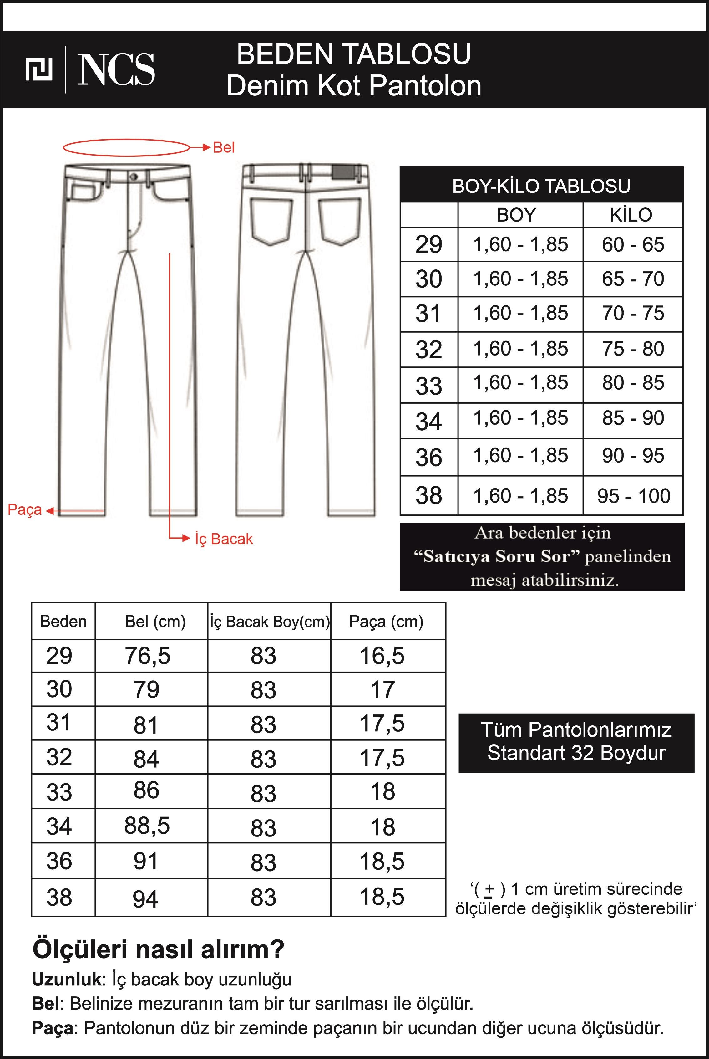 Erkek Kot Pantolon Slim Fit Koyu Mavi Düz Paça 5 Cepli Jean NCS JEANS 2212 6096
