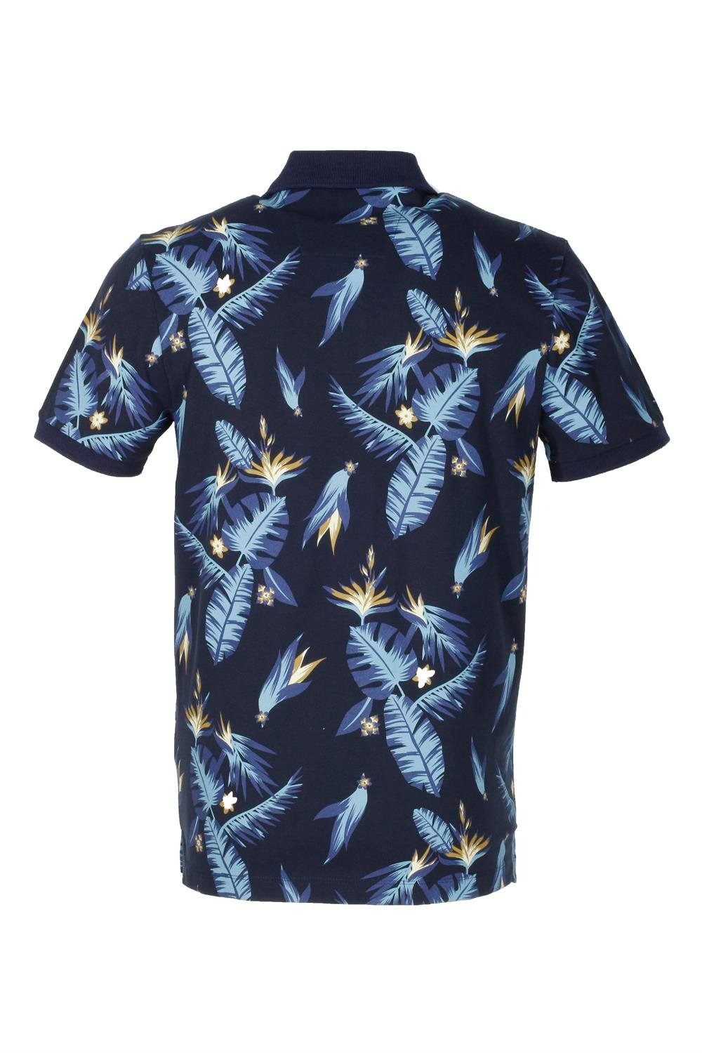 Erkek Lacivert Baskılı Slim Fit Dar Kesim Polo Yaka %100 Pamuk T-shirt Ncs Jeans 1178