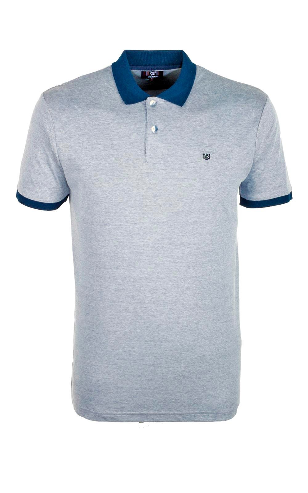 Erkek Lacivert Slim Fit Polo Yaka %100 Pamuk T-shirt Jeans 1136