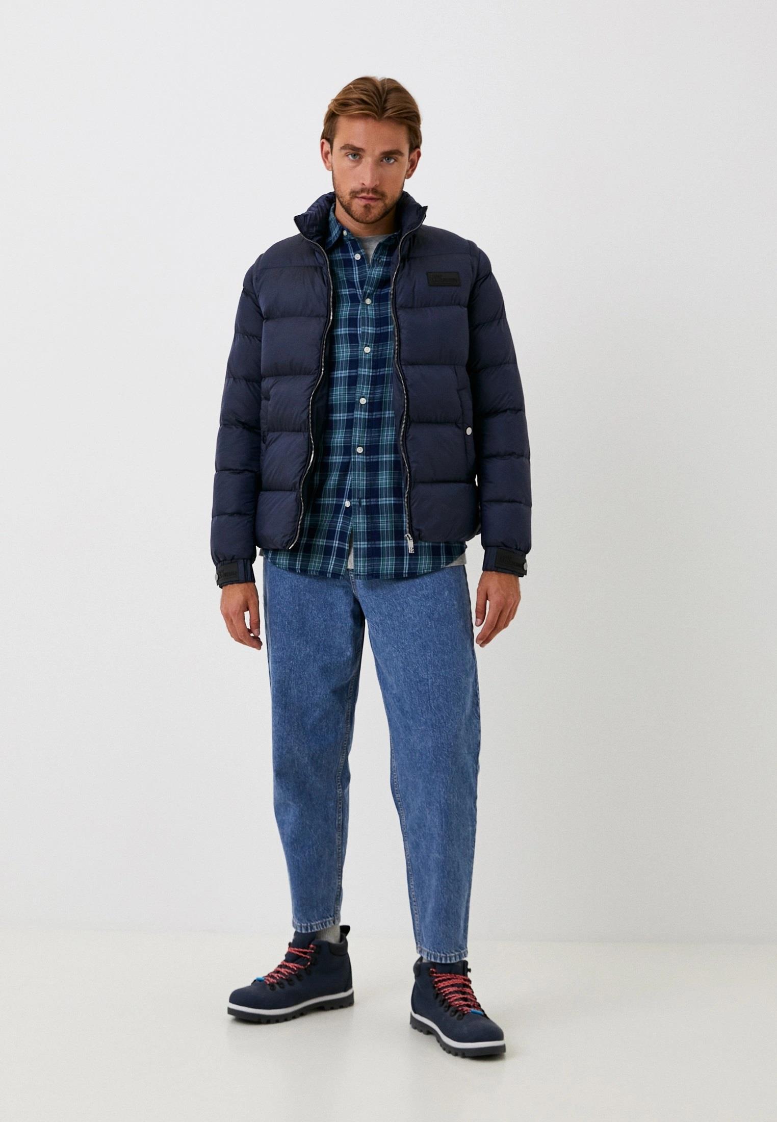 Erkek Lacivert Termo Dolumlu Two Tone Rüzgar ve Su İtici Slim Fit Mont NCS JEANS 4990