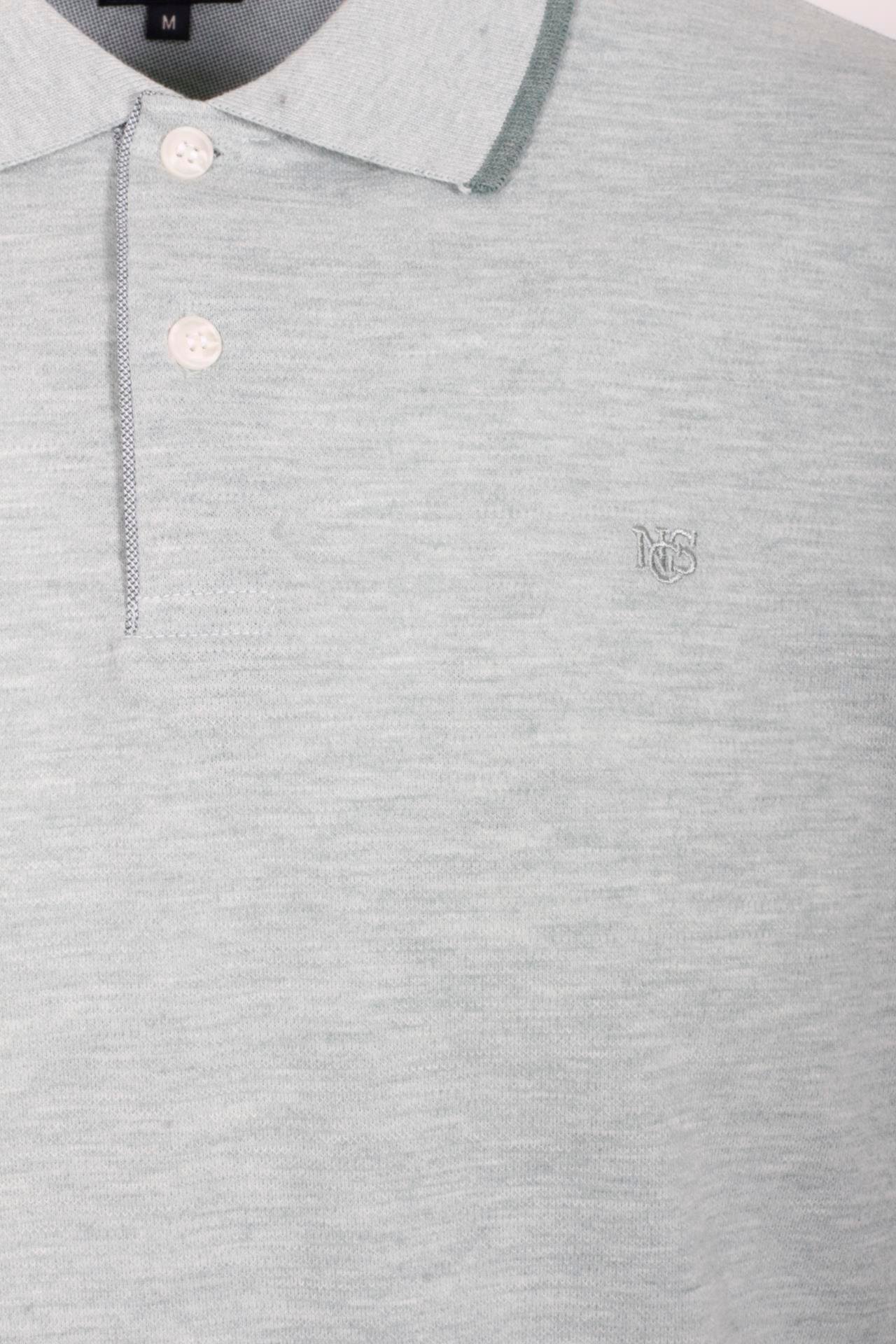 Erkek Polo Yaka Tişört %100 Pamuk Slim Fit Ribanalı Kol T-shirt NCS JEANS 1245