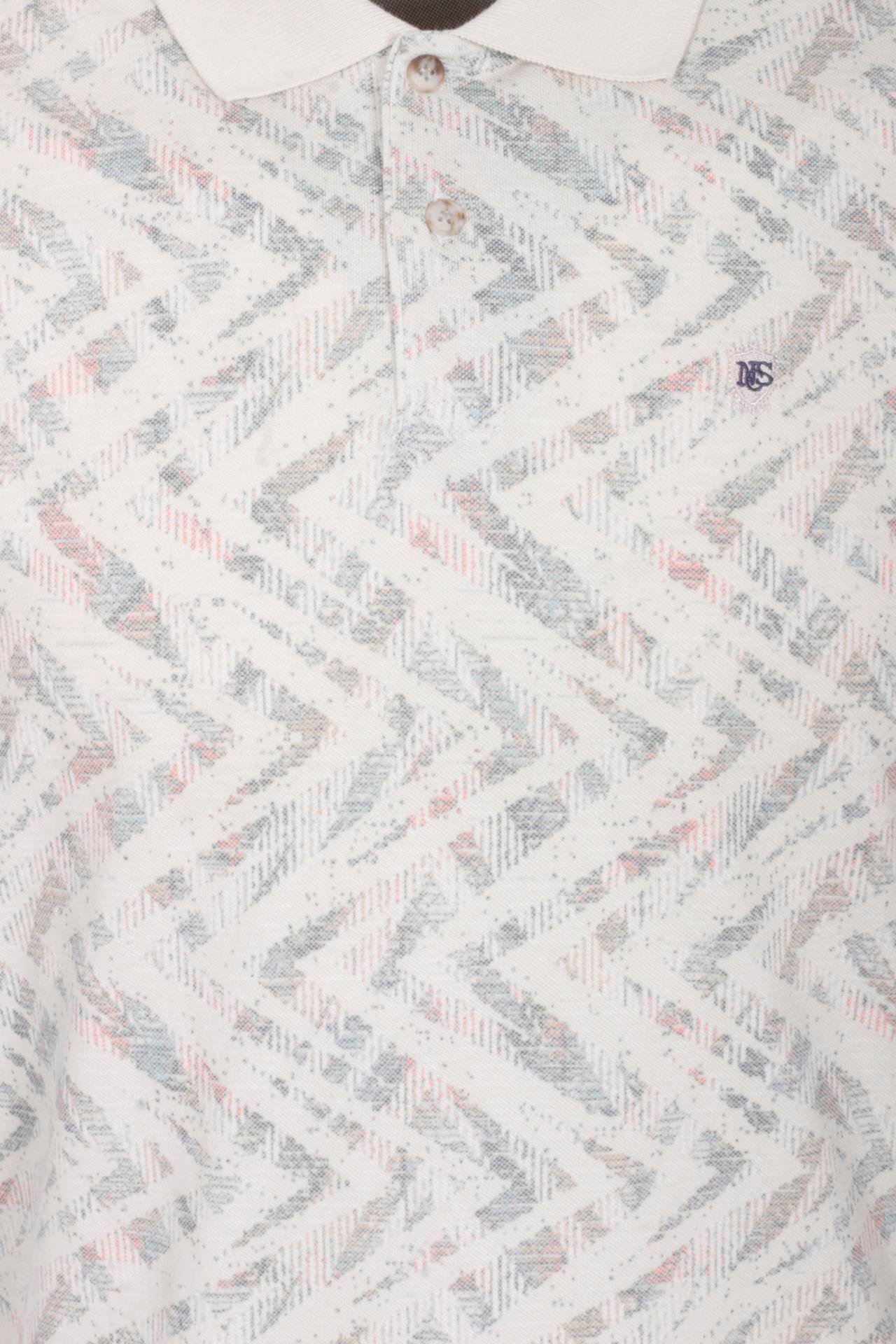 Erkek Polo Yaka Tişört Bej Slim Fit Ribanalı Kol Pamuklu Baskılı T-shirt NCS JEANS 1254