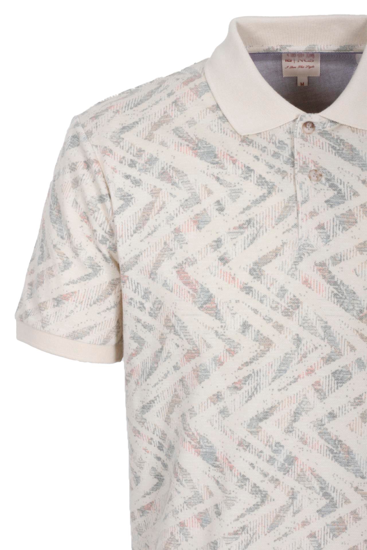 Erkek Polo Yaka Tişört Bej Slim Fit Ribanalı Kol Pamuklu Baskılı T-shirt NCS JEANS 1254