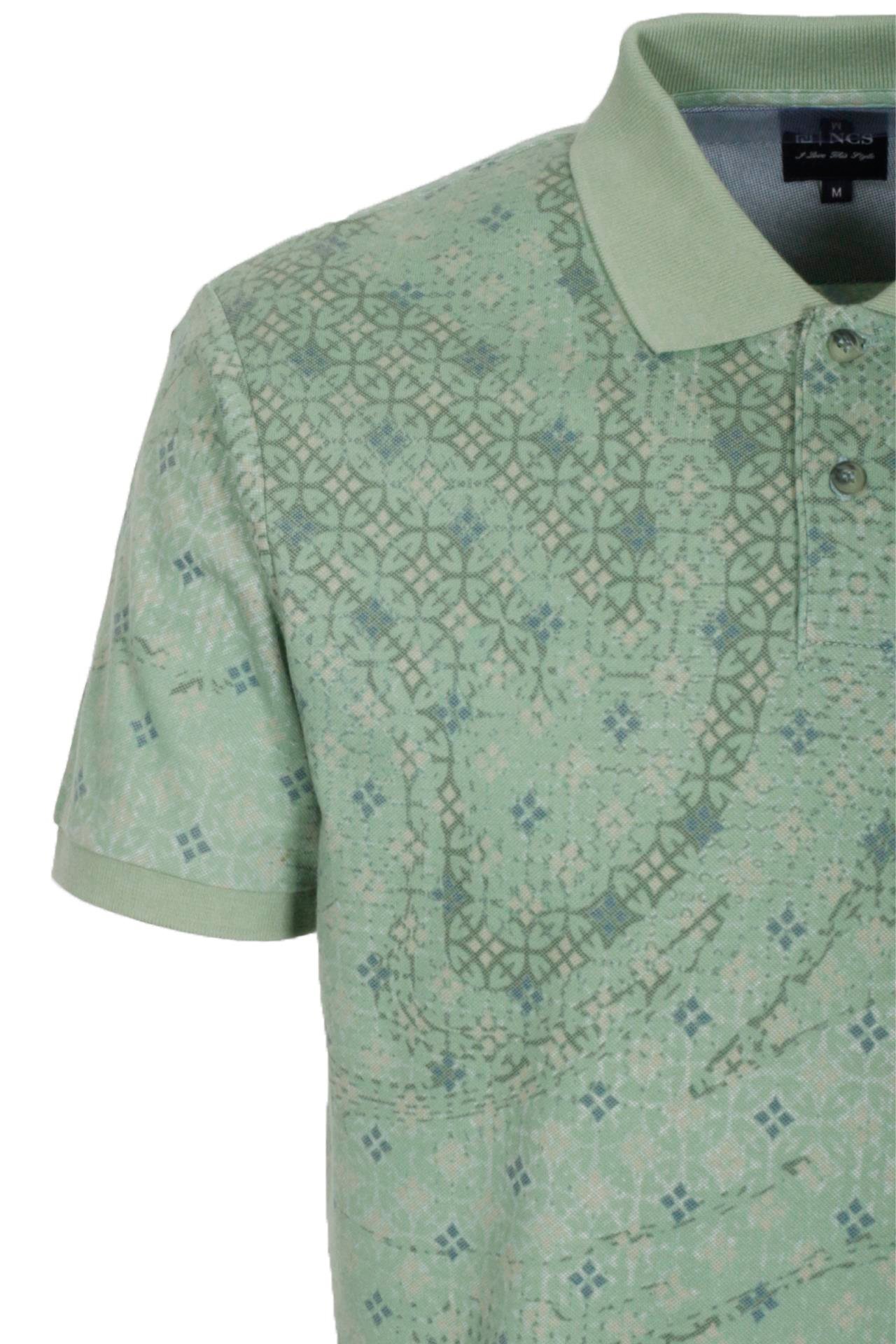 Erkek Polo Yaka Tişört Çağla Slim Fit Ribanalı Kol Pamuklu Baskılı T-shirt NCS JEANS 1252