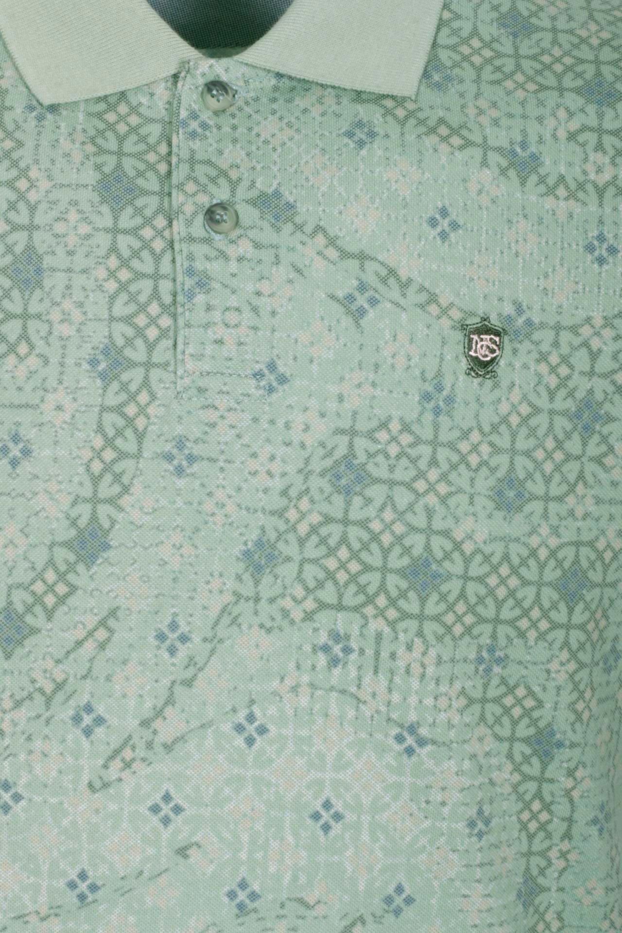 Erkek Polo Yaka Tişört Çağla Slim Fit Ribanalı Kol Pamuklu Baskılı T-shirt NCS JEANS 1252