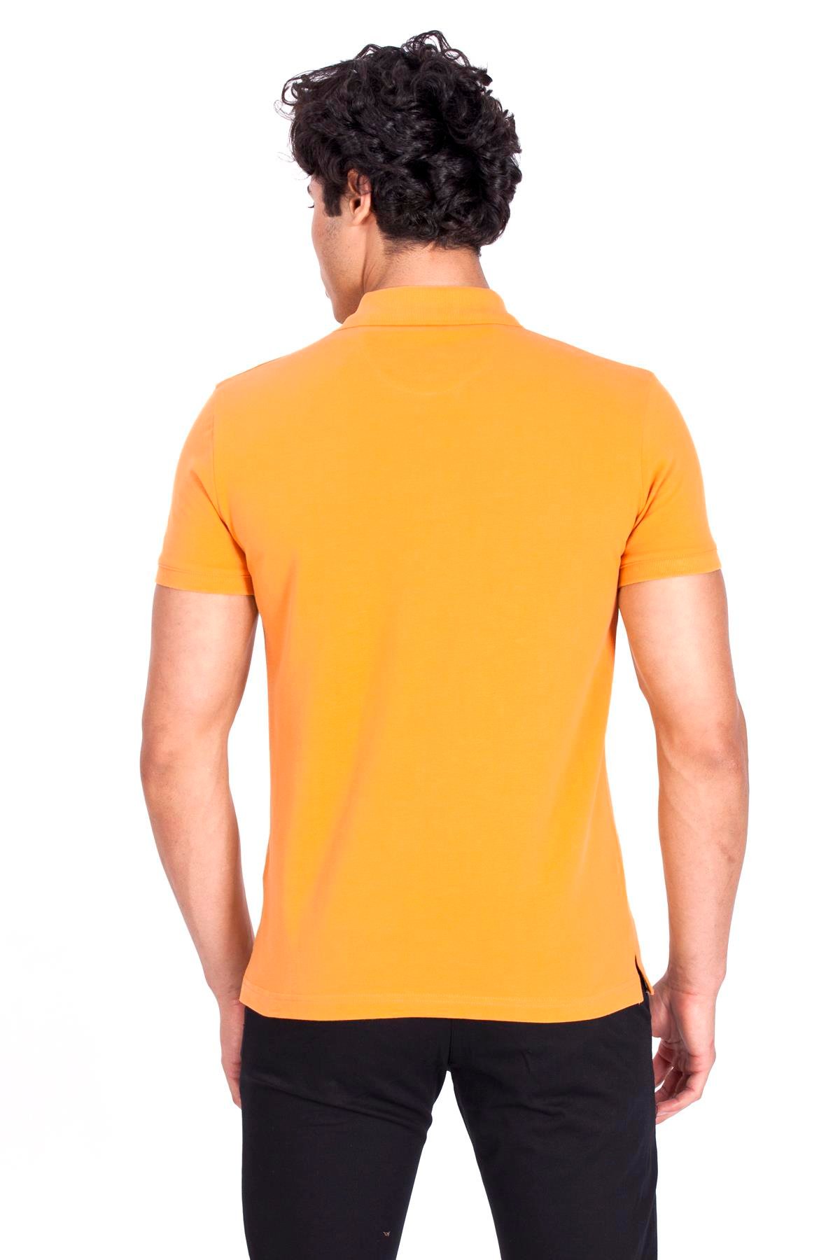 Erkek Polo Yaka Tişört Hardal %100 Pamuk Slim Fit POLO T-SHİRT NCS JEANS 1055