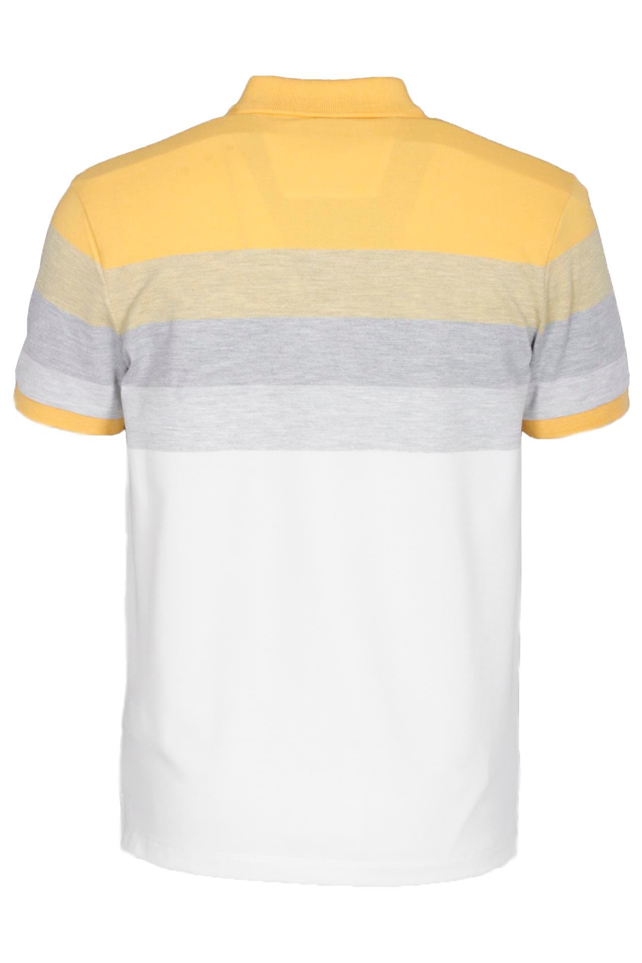 Erkek Polo Yaka Tişört Hardal Slim Fit Ribanalı Kol Pamuklu Desenli %100 Pamuk T-shirt NCS JEANS 1249