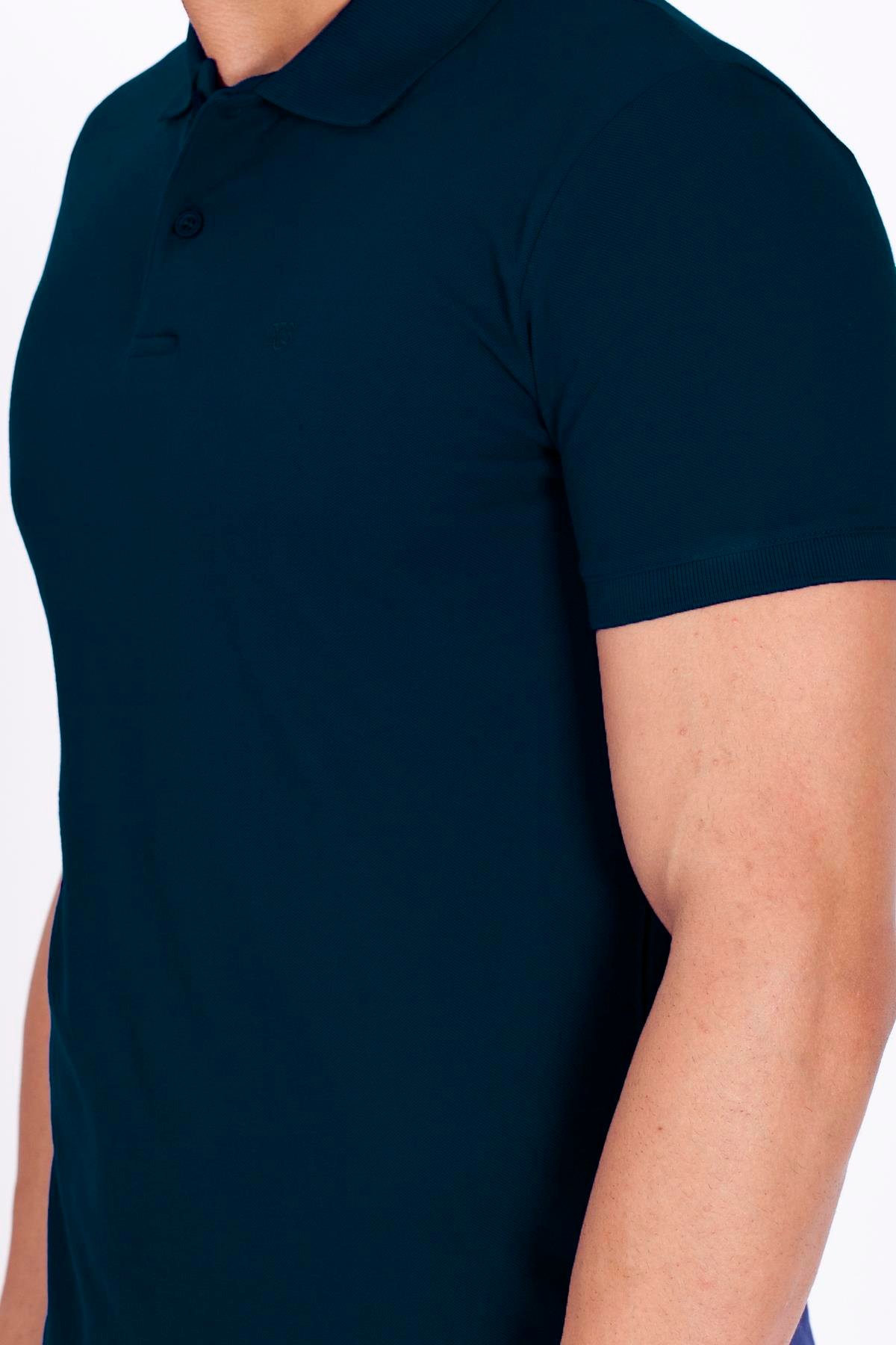 Erkek Polo Yaka Tişört Lacivert %100 Pamuk Slim Fit POLO T-SHİRT NCS JEANS 1055