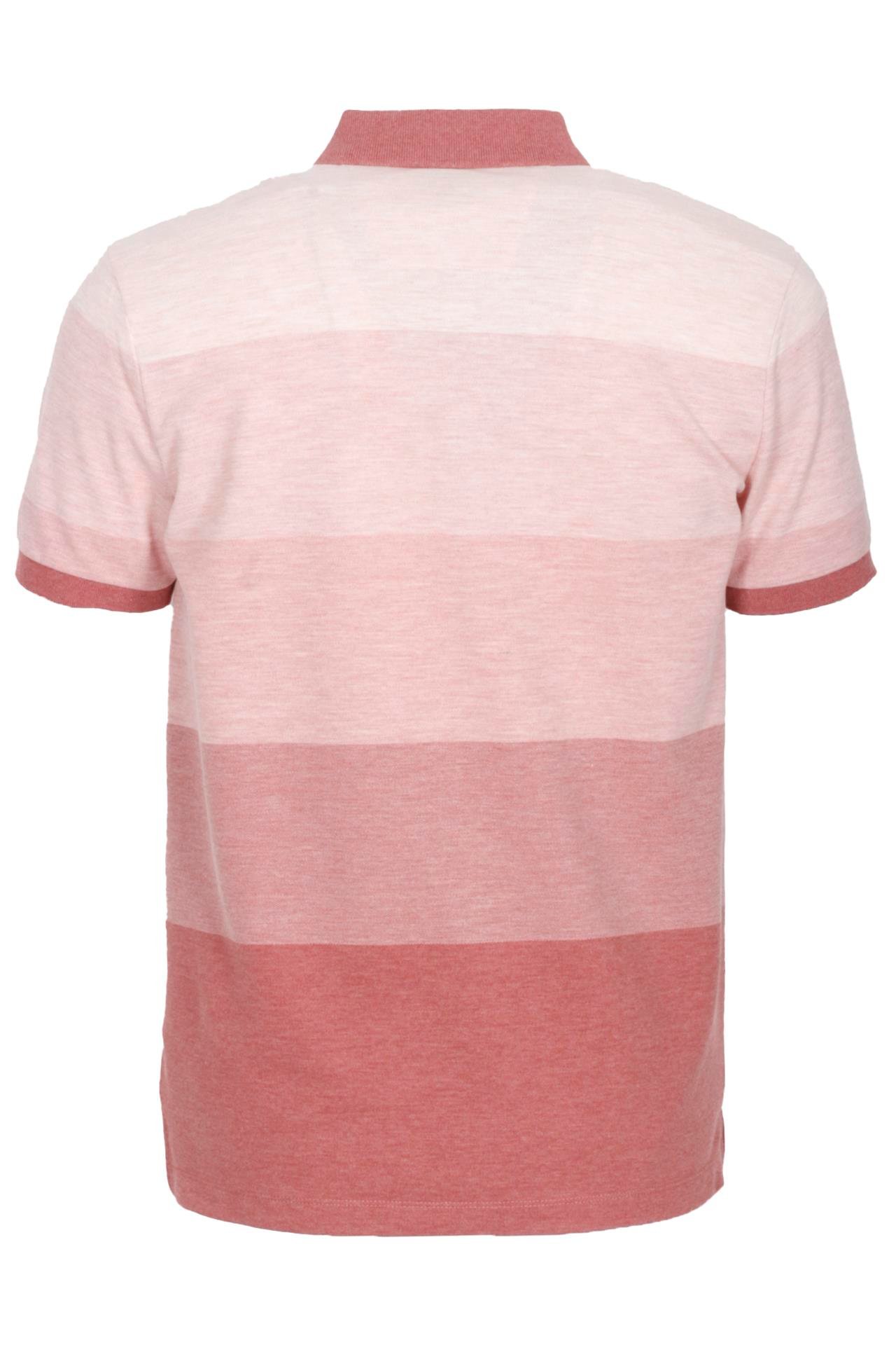 Erkek Polo Yaka Tişört Nar Çiçeği %100 Pamuk Slim Fit Ribanalı Kol Baskılı T-shirt NCS JEANS 1248