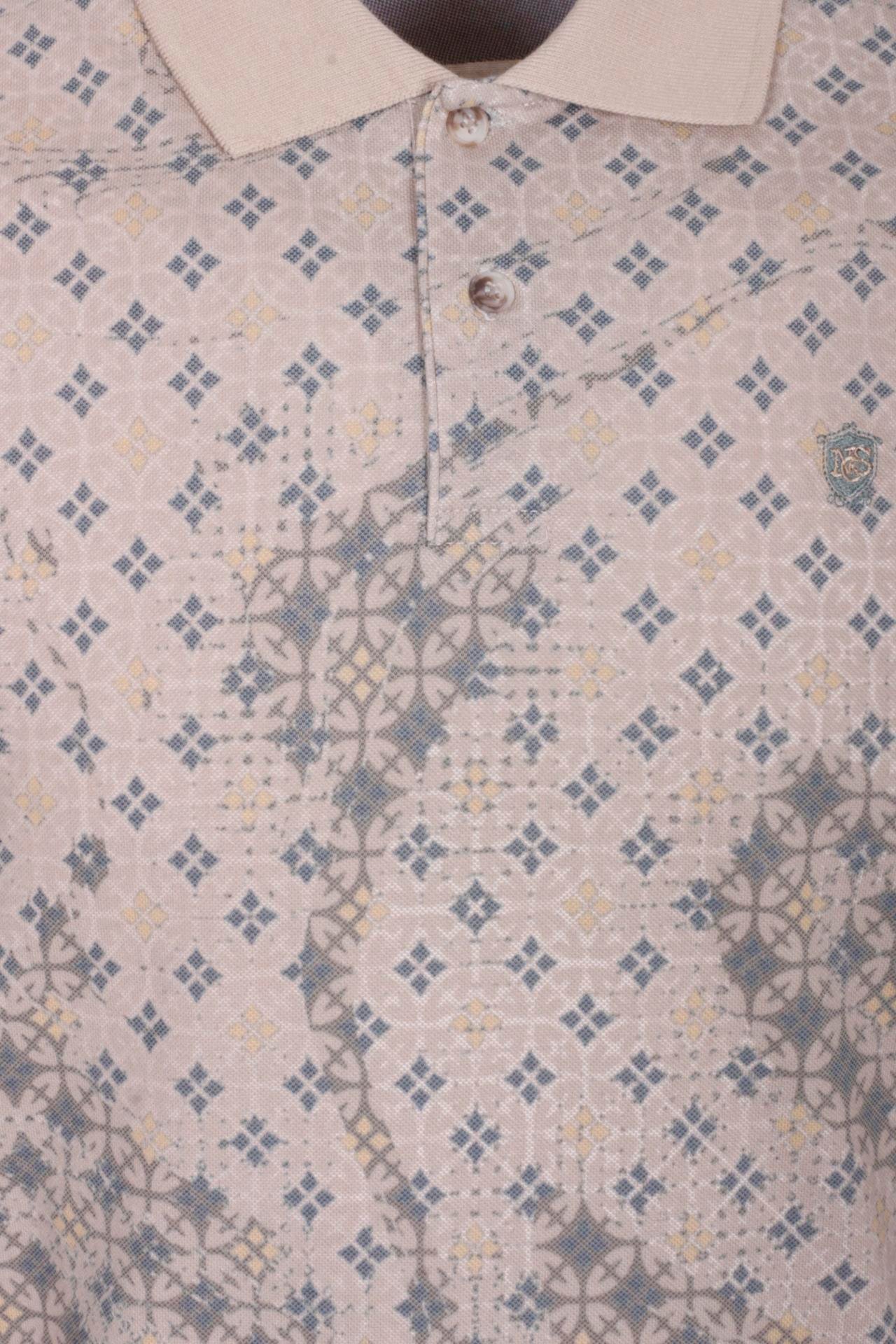 Erkek Polo Yaka Tişört Vizon Slim Fit Ribanalı Kol Pamuklu Baskılı T-shirt NCS JEANS 1252