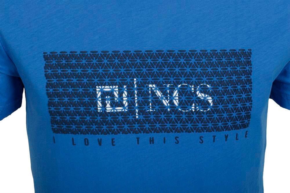 Erkek Sax Yüksek Baskı Slim Fit Bisiklet Yaka Baskılı %100 Pamuk T-shirt Jeans 1925 