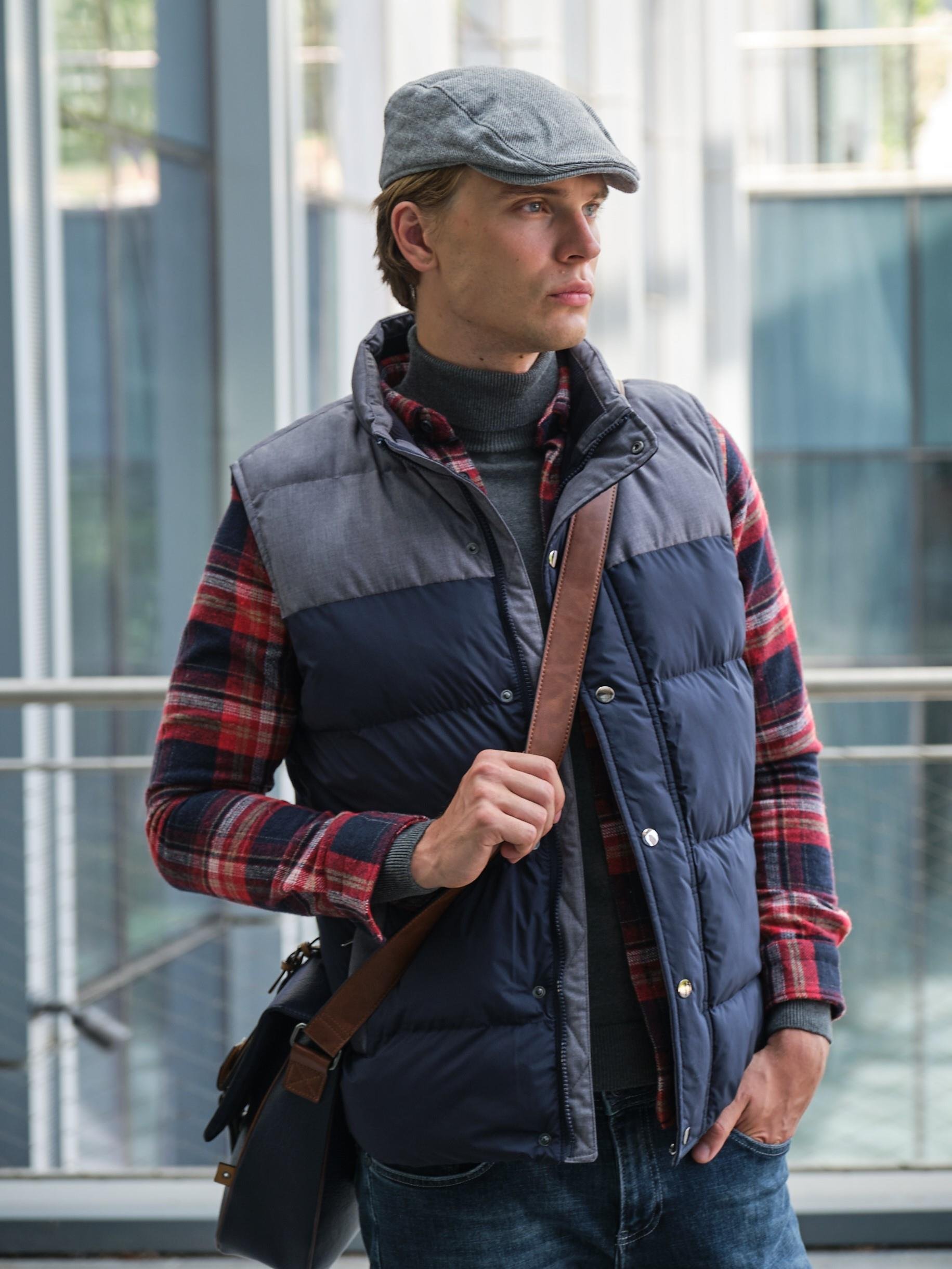 Erkek Slim Fit Lacivert Rüzgar ve Su İtici Termo İç Astarlı Nefes Alabilen Yelek NCS JEANS 4516