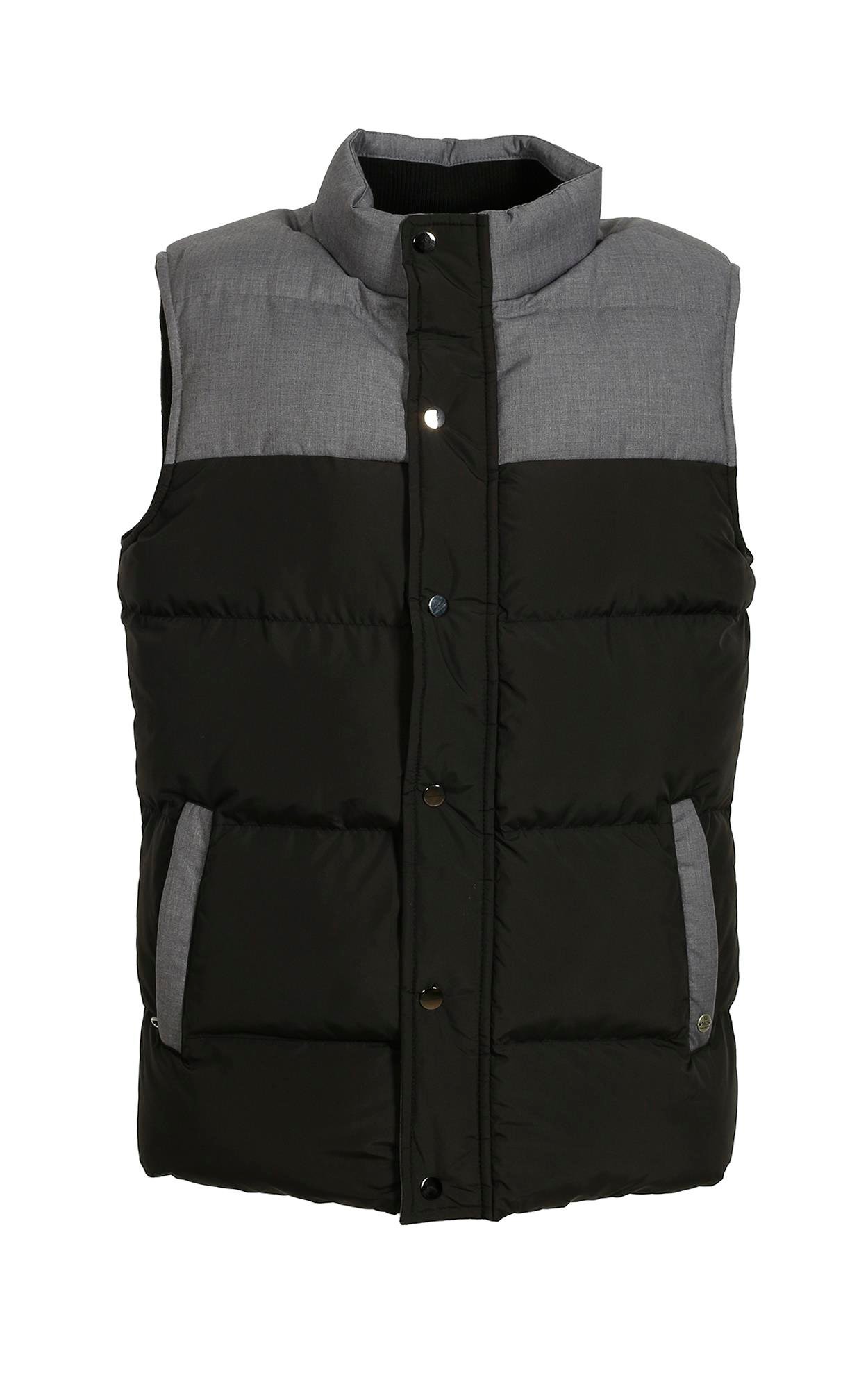 Erkek Slim Fit Siyah Rüzgar ve Su İtici Termo İç Astarlı Nefes Alabilen Yelek NCS JEANS 4516