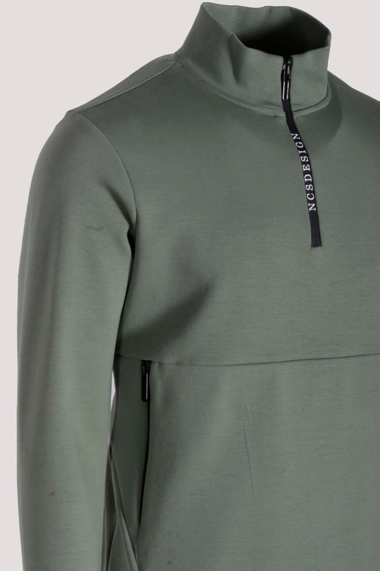 Erkek Sweatshirt Fermuarlı Dik Yakalı Double Face 2 Ön Cepli Relax Fit Çağla Sweat NCS JEANS 1651