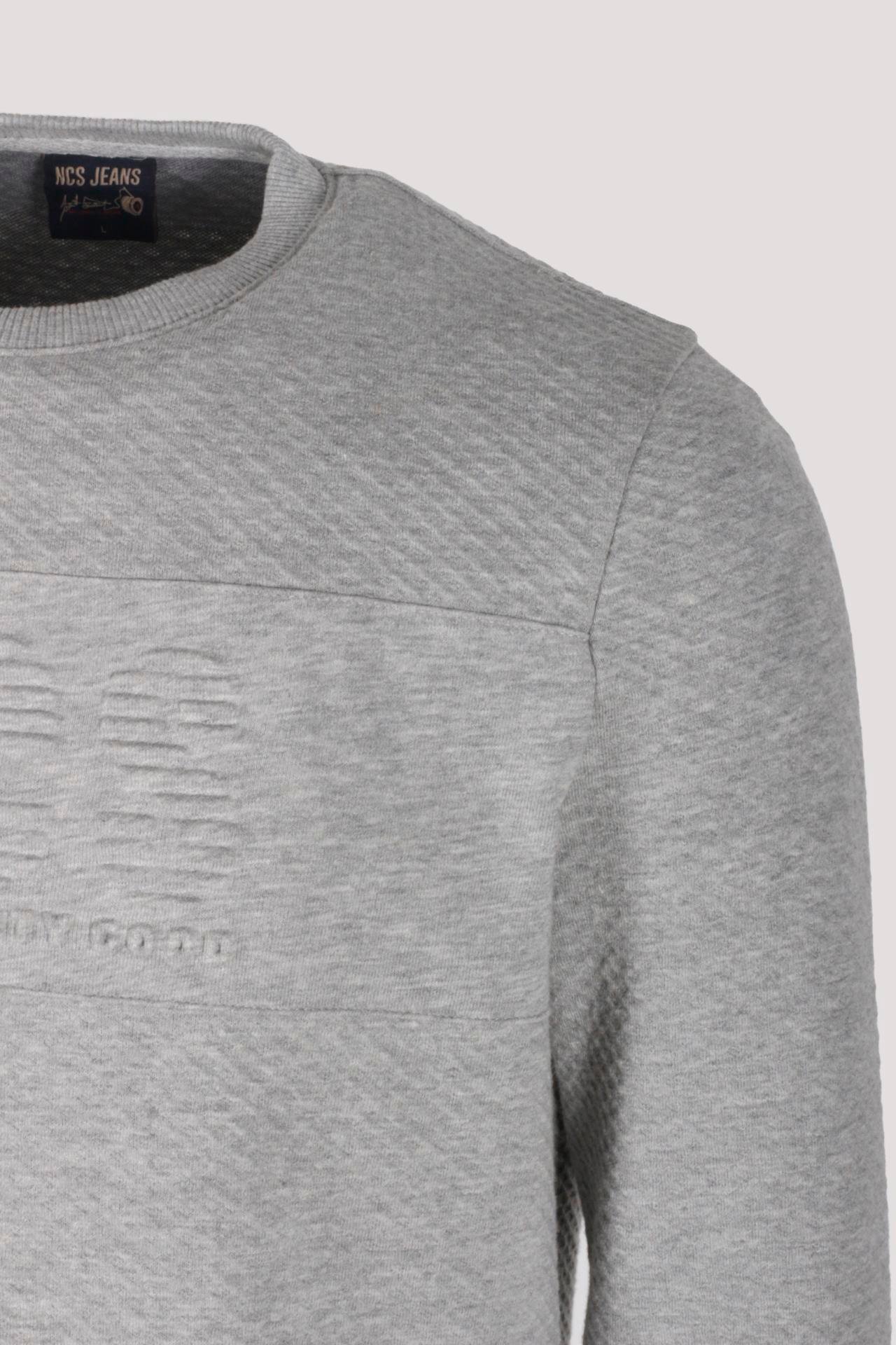 Erkek Sweatshirt Grimalnj Kabartma Baskılı Bisiklet Yaka Logo Detay Cotonel Kumaş Sweat NCS JEANS 1614