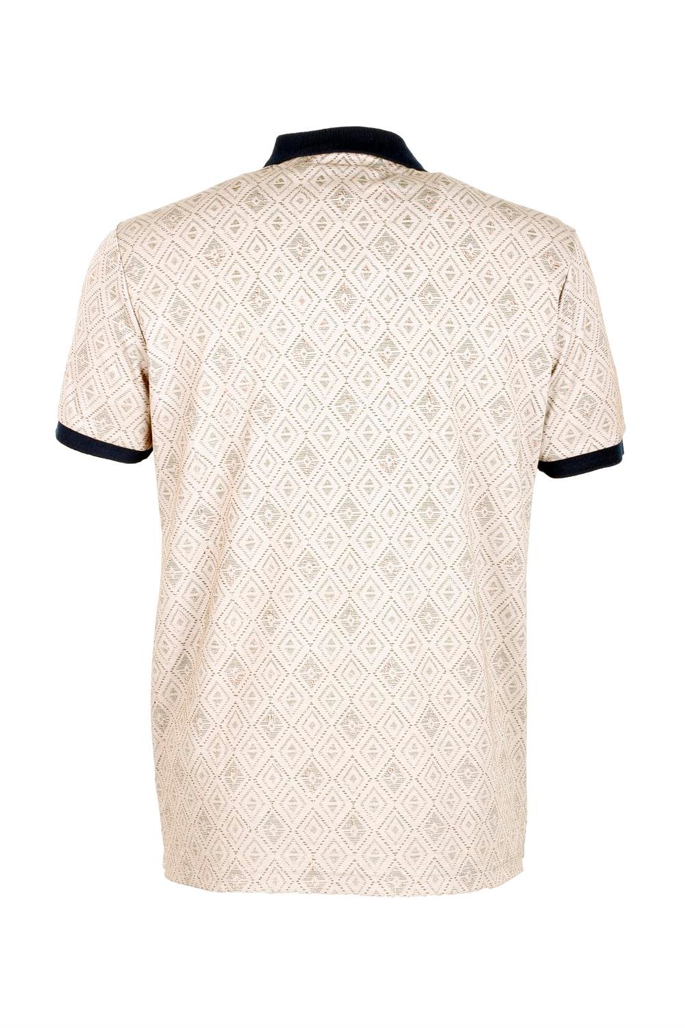 Erkek Taş Baskılı Slim Fit Dar Kesim Polo Yaka %100 Pamuk T-shirt Ncs Jeans 1989