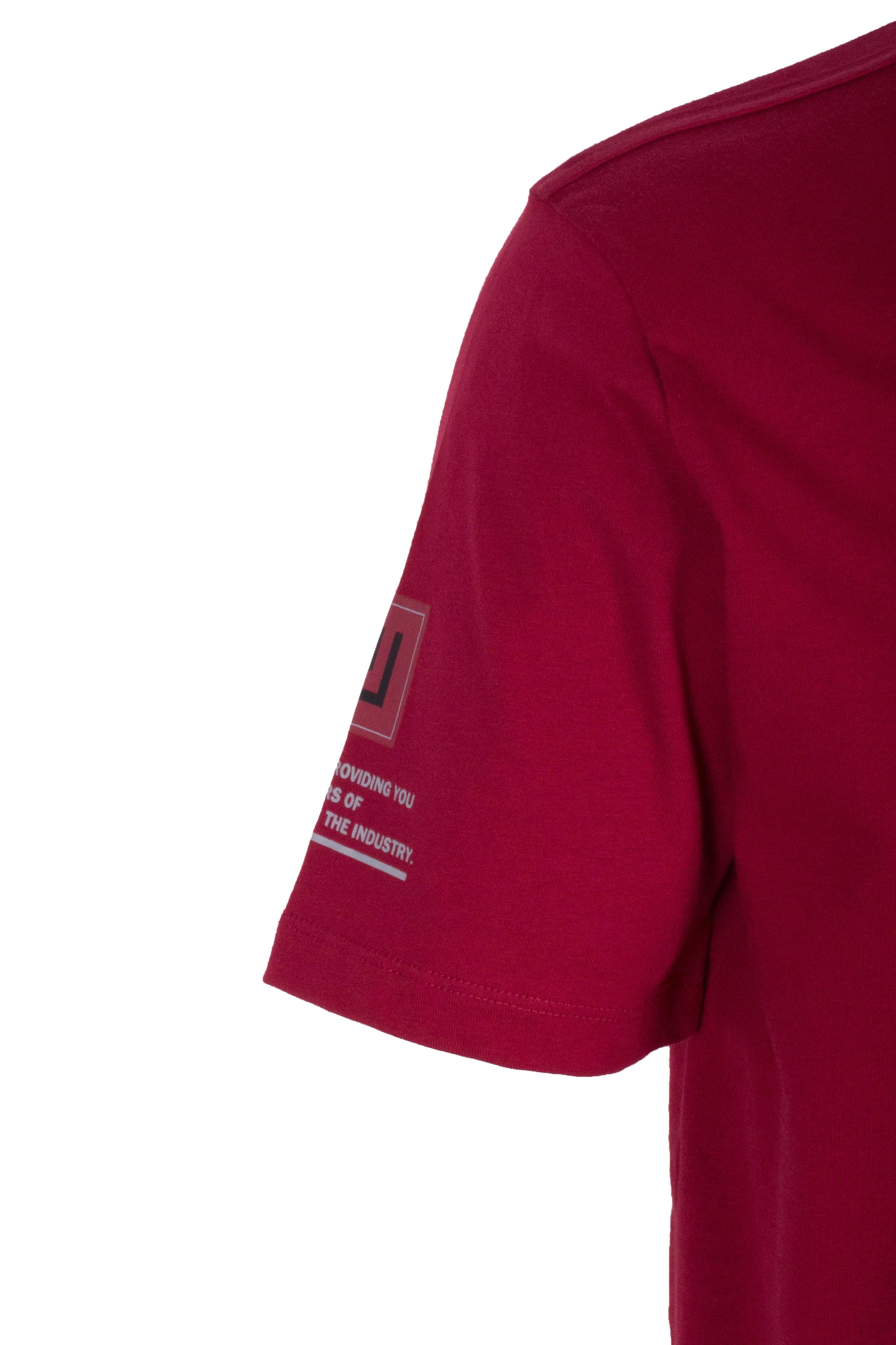 Erkek Tişört Bisiklet Yaka Bordo Slim Fit Baskılı T-shirt NCS JEANS 1296