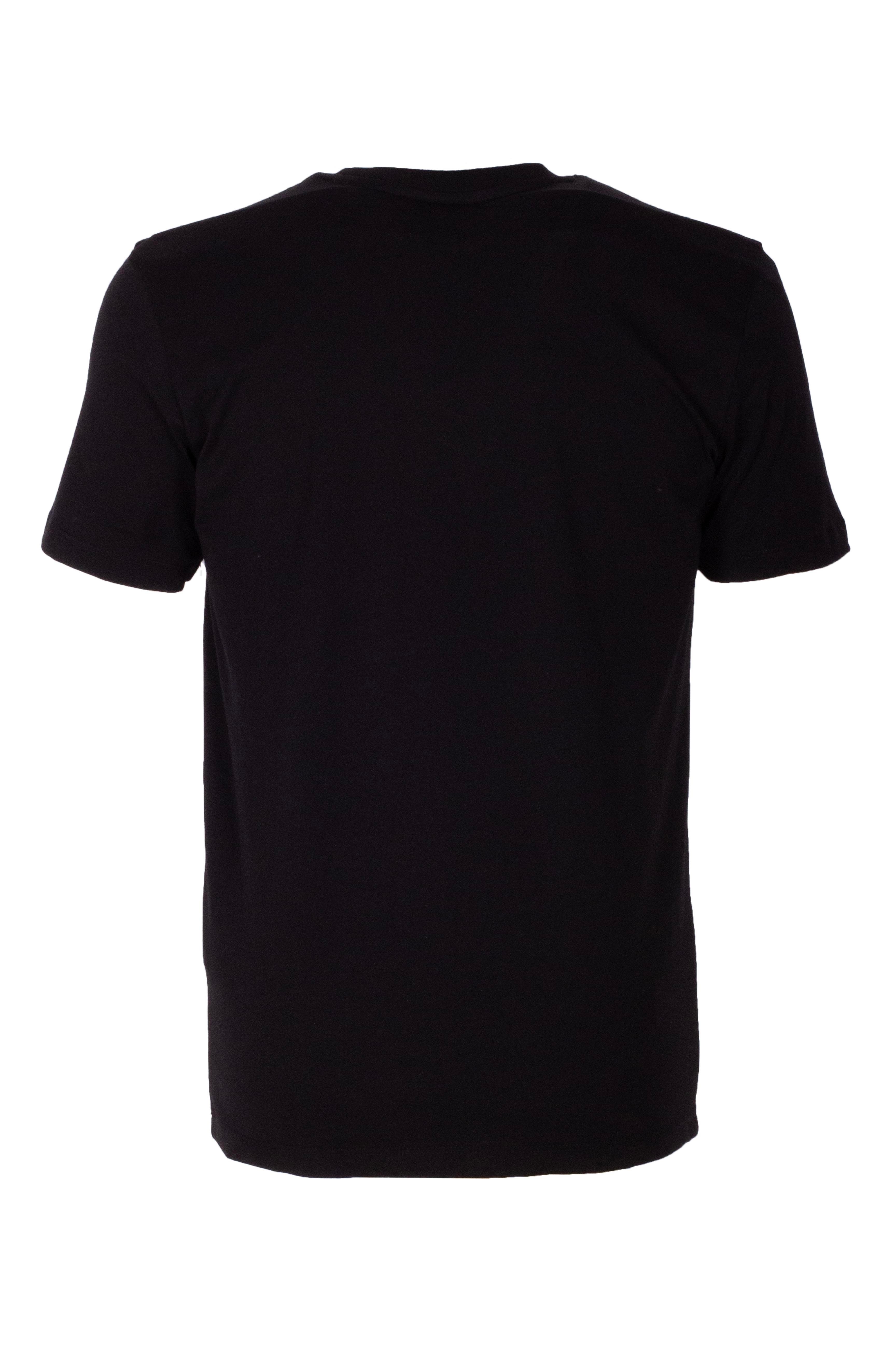 Erkek Tişört Bisiklet Yaka Siyah Slim Fit %100 Pamuk T-shirt NCS JEANS 1303