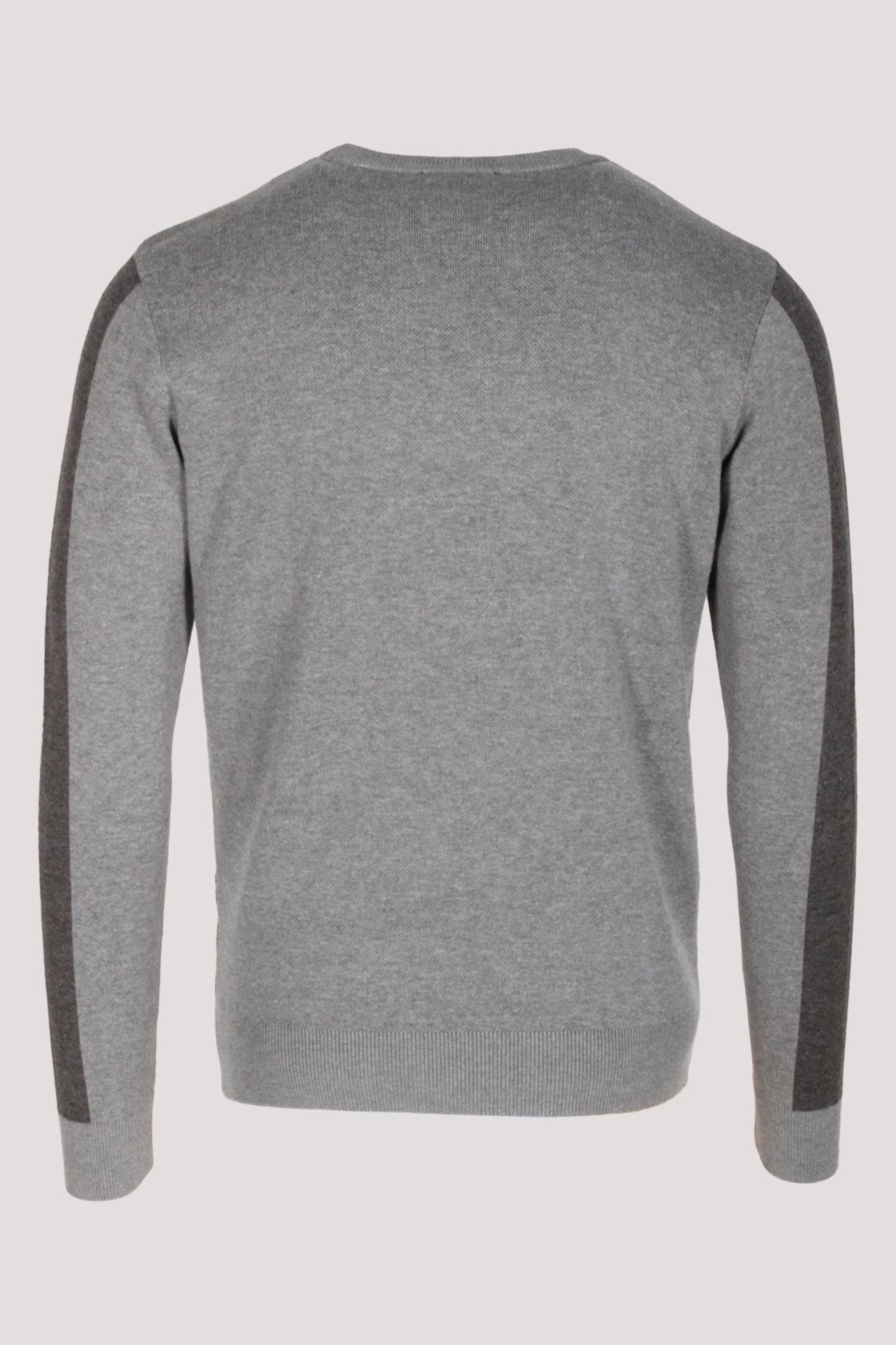 Erkek Triko Grimelanj Bisiklet Yaka Desenli Slim Fit Pamuklu Kazak NCS JEANS 3740