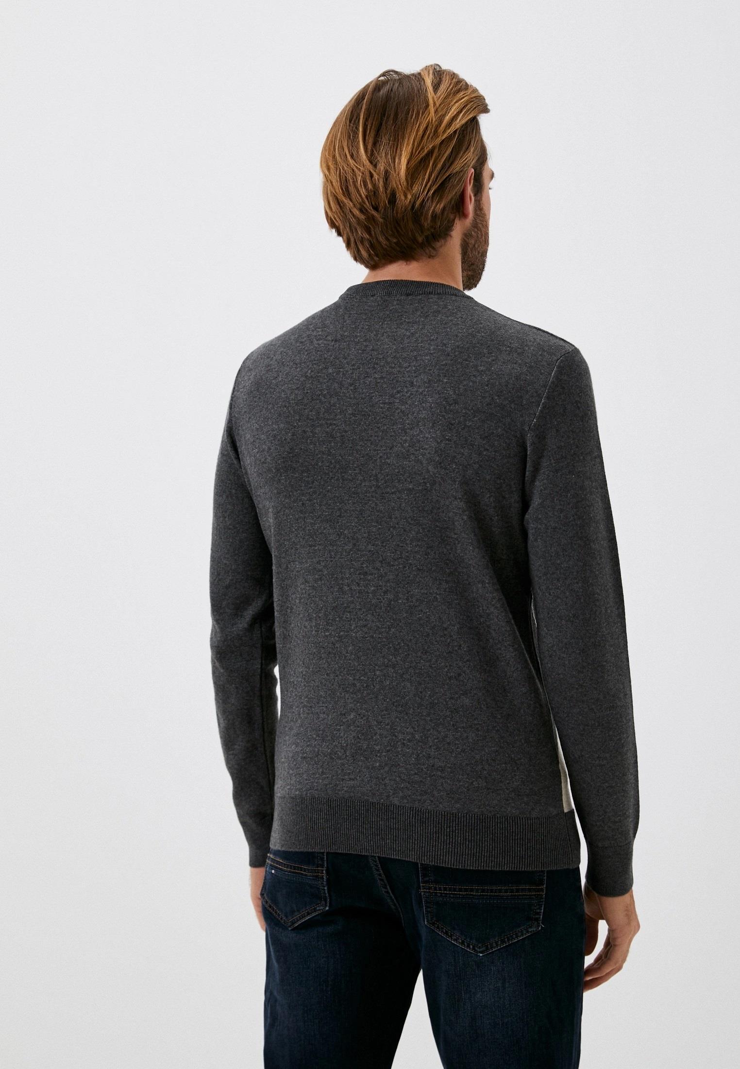 Erkek Triko Koyu Grimelanj Bisiklet Yaka Koyu Grimelanj Baklava Desenli Slim Fit Pamuklu Kazak NCS JEANS 3728