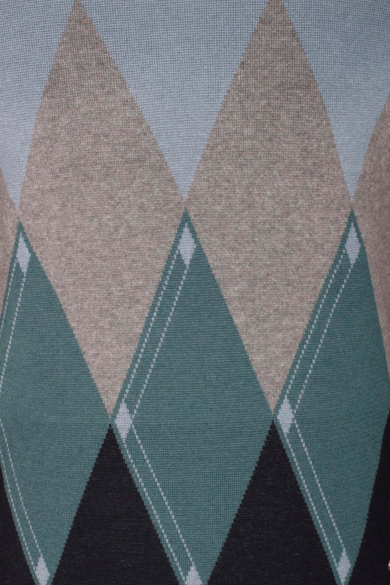 Erkek Triko Lacivert Bisiklet Yaka Baklava Desenli Slim Fit Pamuklu Kazak NCS JEANS 3727