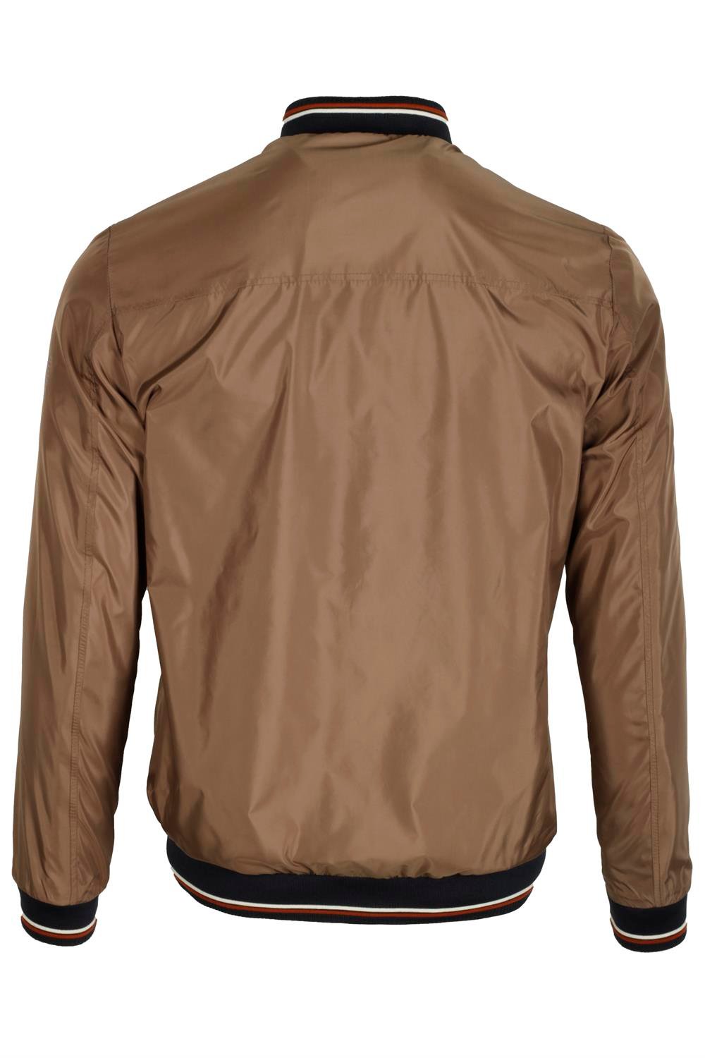 Erkek Vizon Ribanalı Slim Fit Bomber Ceket Baharlık ve Mevsimlik Jeans 4986