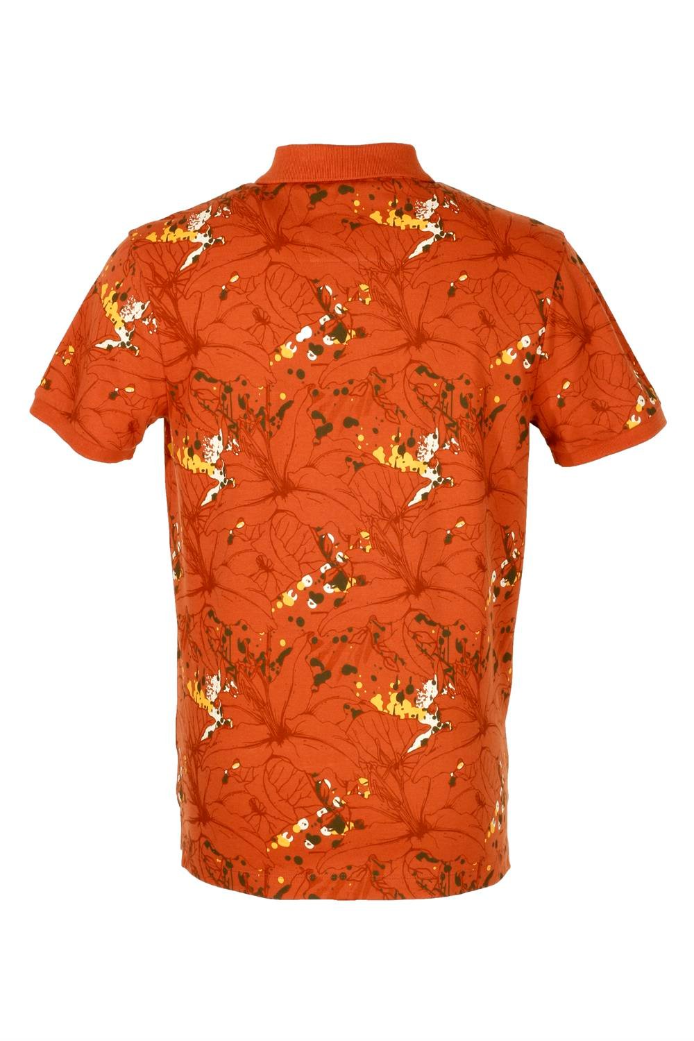 Kiremit Erkek Polo Yaka Slim Fit Baskılı Tshirt 1191