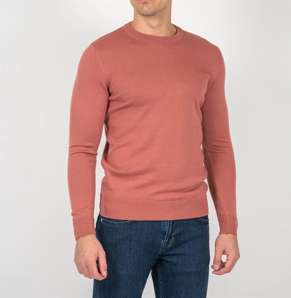 Narçiçeğimelanj Erkek Bisiklet Yaka Triko Slim Fit Pamuklu Kazak NCS JEANS 3002