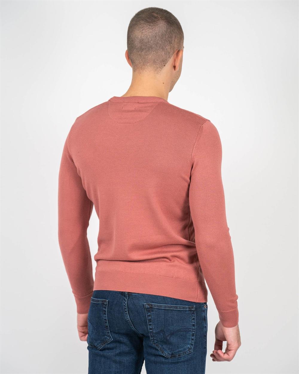 Narçiçeğimelanj Erkek Bisiklet Yaka Triko Slim Fit Pamuklu Kazak NCS JEANS 3002