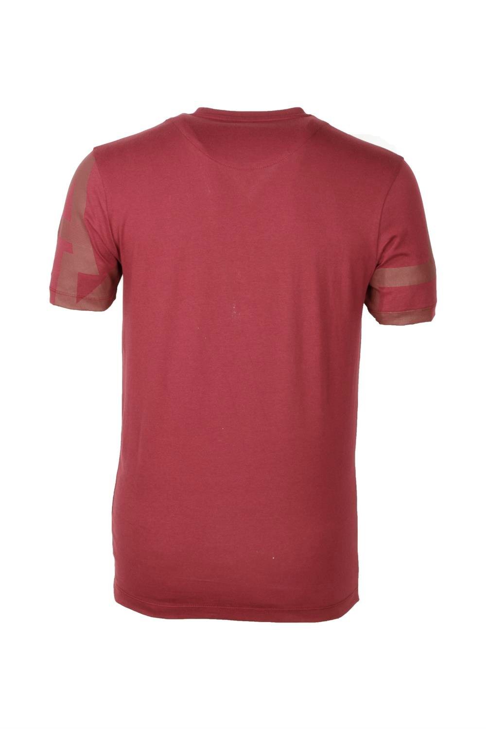 Ncs Bordo Bisiklet Yaka Baskılı Slim Fit Dar Kesim Tshirt 1227
