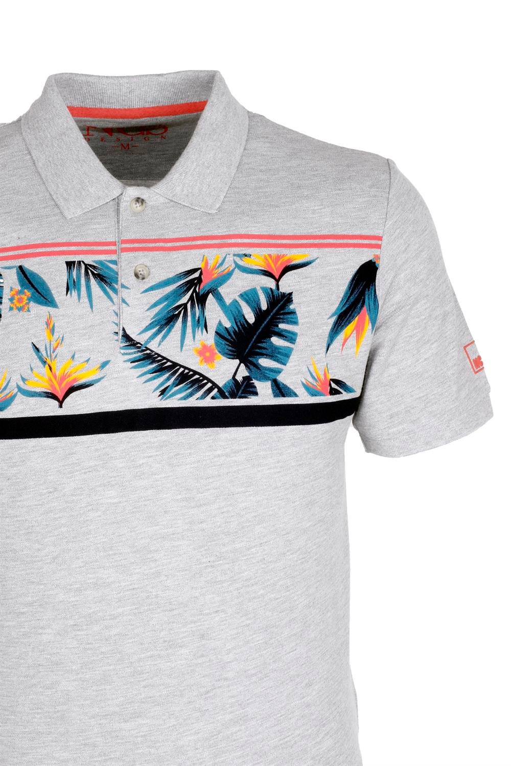 Ncs Grimelanj Erkek Slim Fit Polo Yaka Baskılı Tshirt 1179