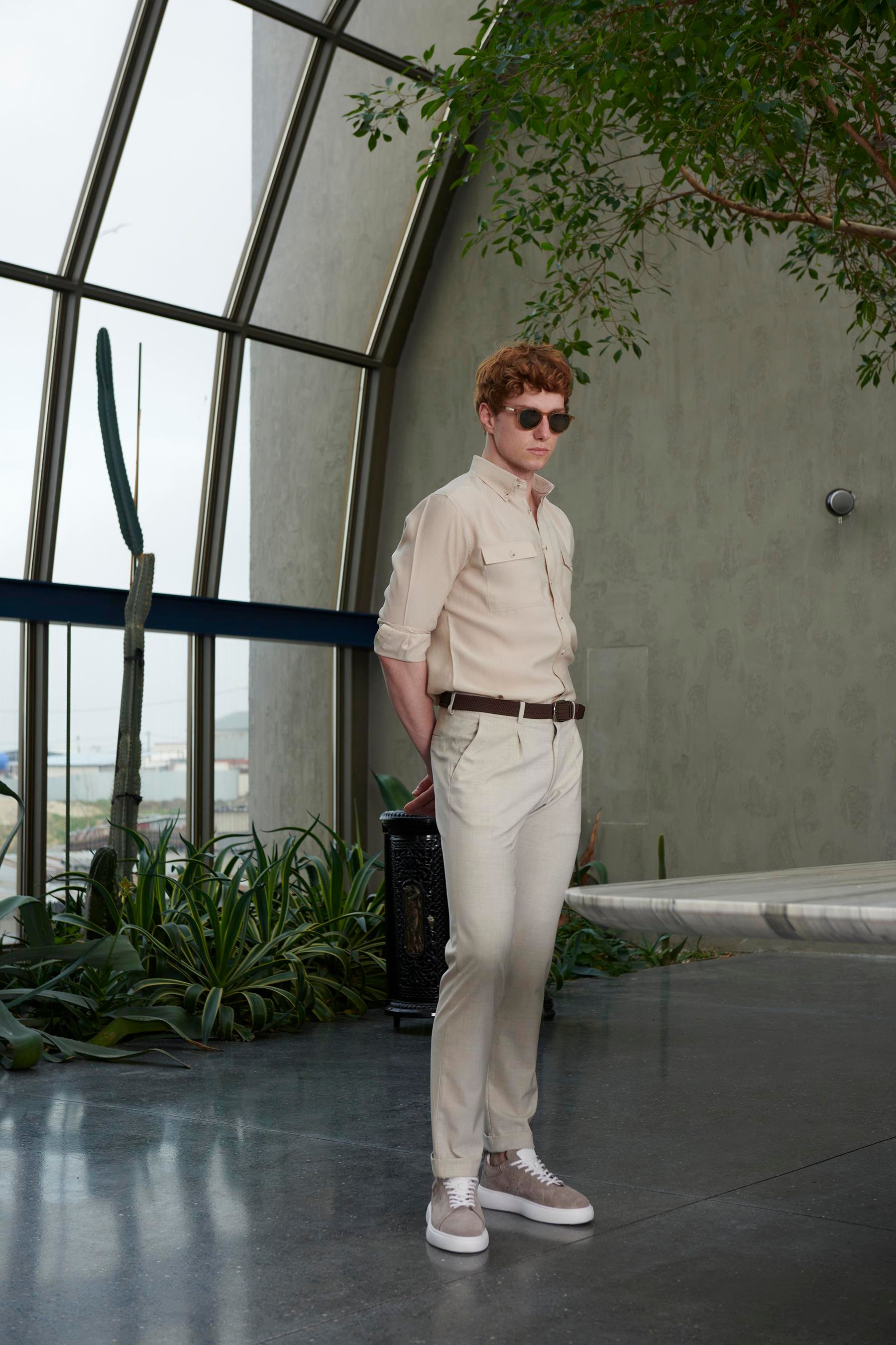 NCS JEANSErkek Pileli  Taş Armürlü Chino Pantolon NCS JEANS 2247 20802247 - 2080