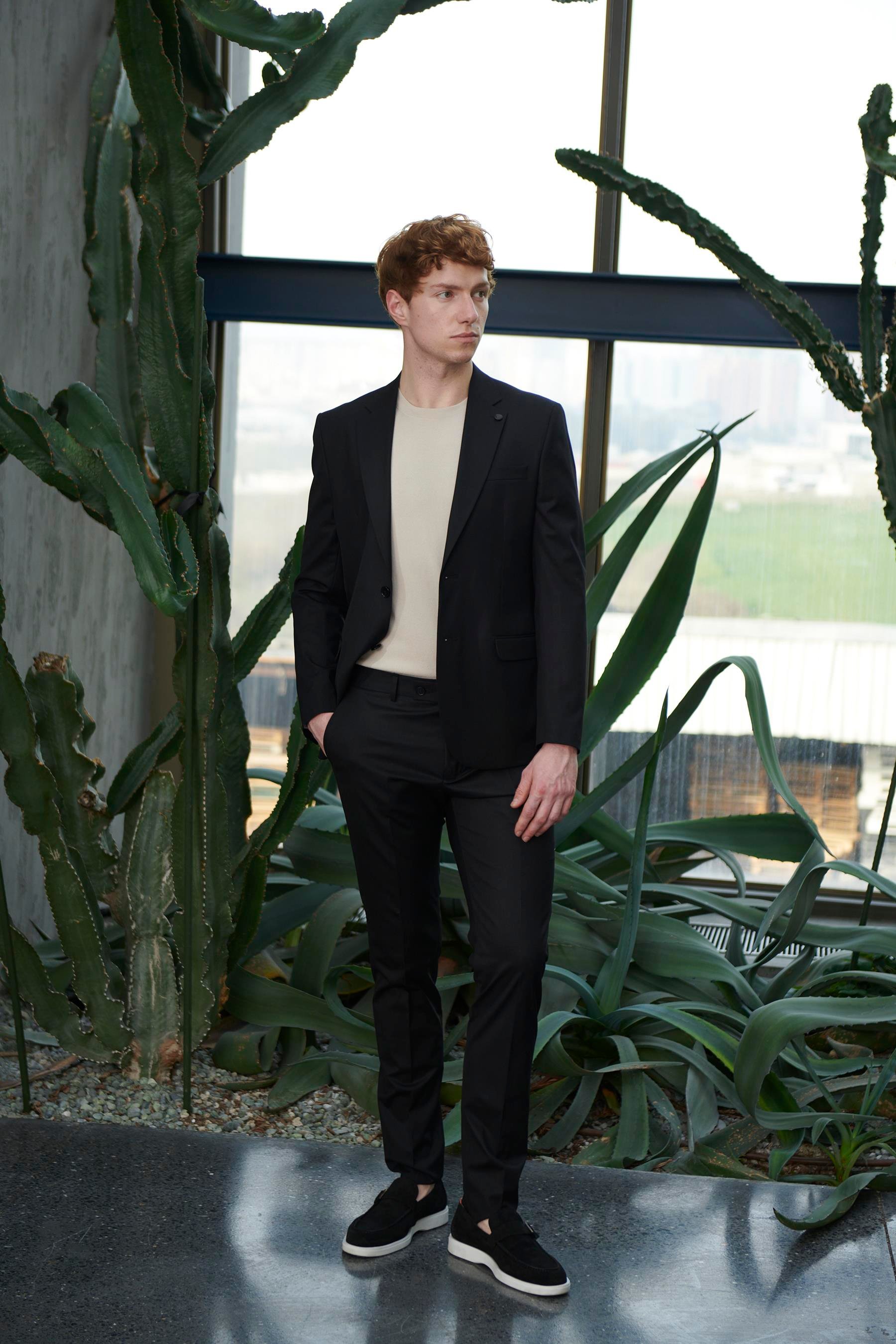 NCS JEANSErkek Siyah Slim Fit Takım Elbise | İtalyan Kesim – NCS JEANS 60526052