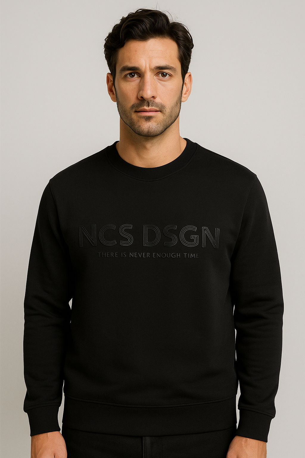 NCS JEANSErkek Sweatshirt Bisiklet Yaka Siyah1664