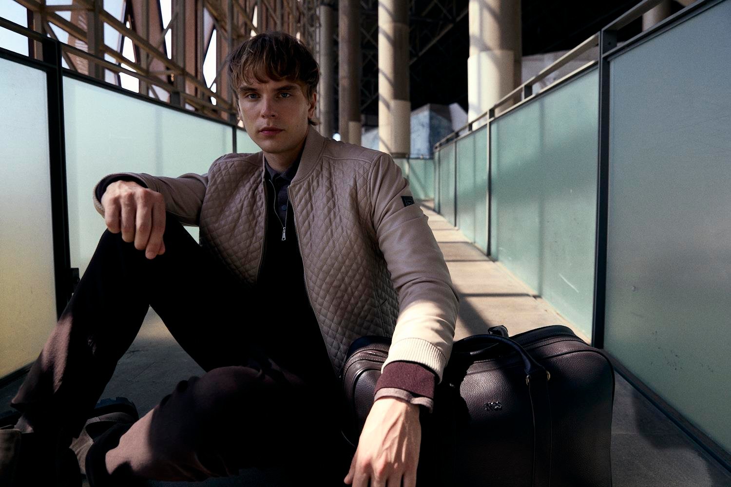 NCS JEANS Regular Fit Baklava Desenli Erkek Mont Bej 4527