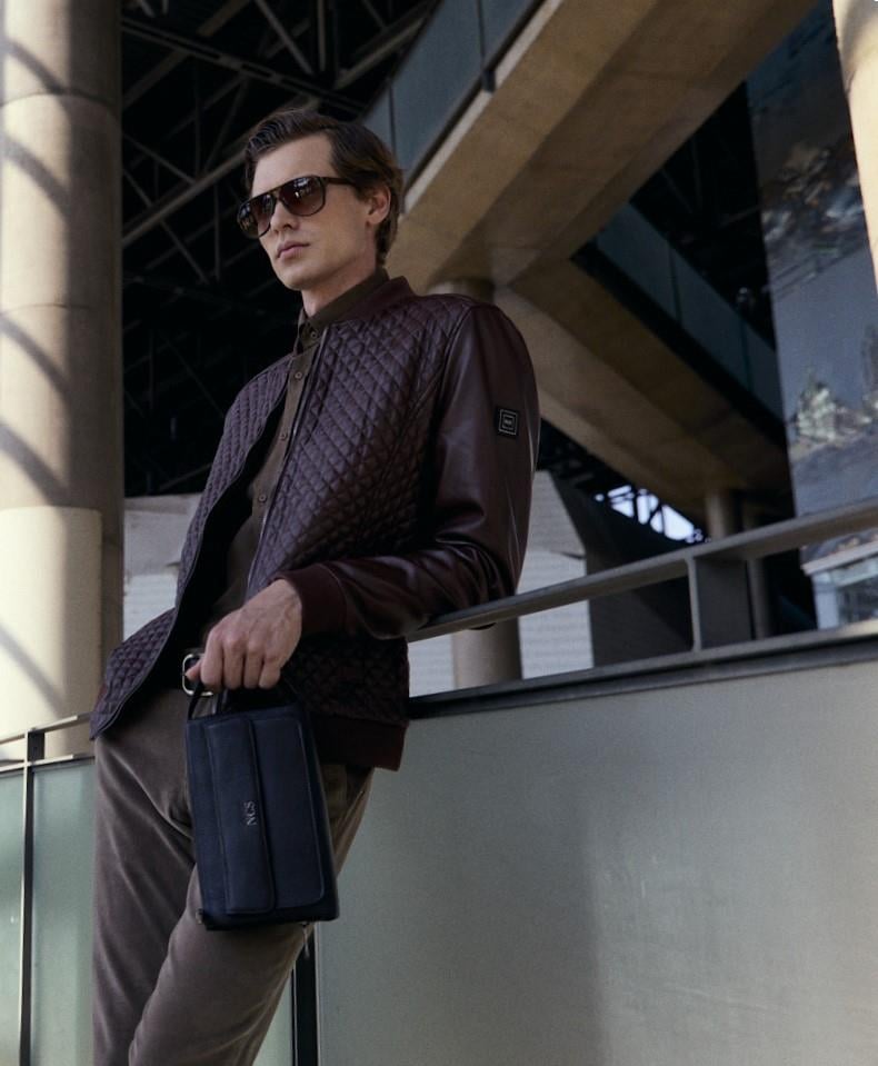 NCS JEANS Regular Fit Baklava Desenli Erkek Mont Kahve 4527