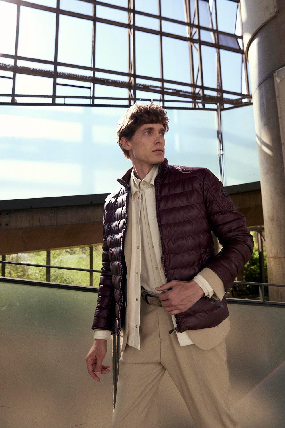 Su Geçirmez Regular Fit Erkek Şişme Mont Bordo 4528