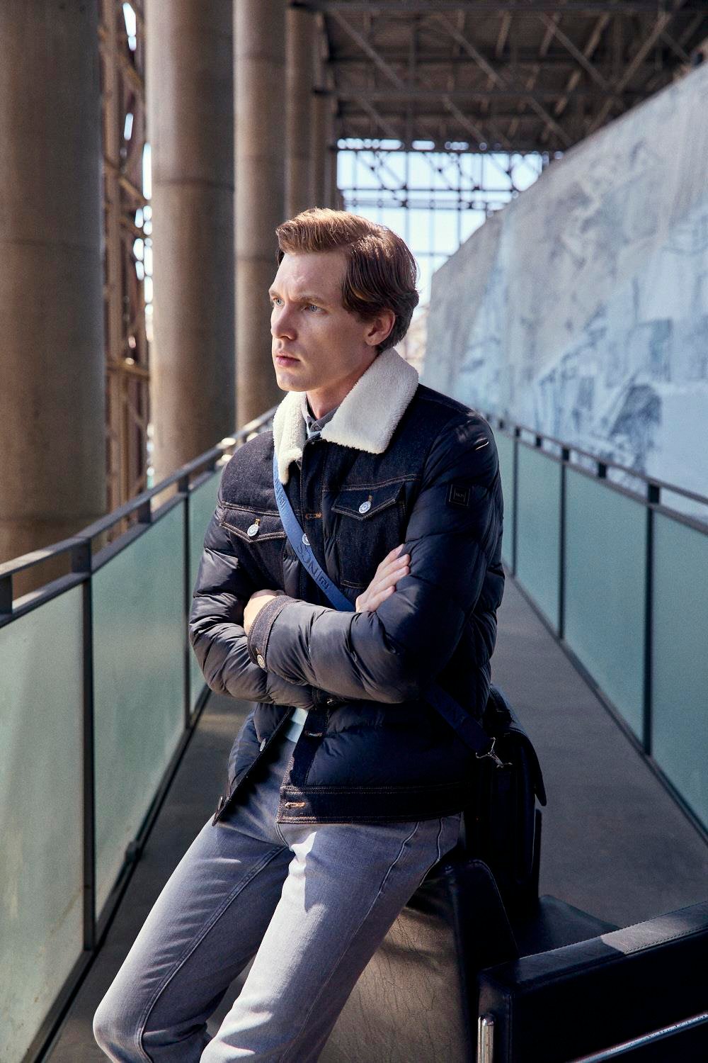 NCS JEANS Suni Kürk ve Kot Detaylı Erkek Şişme Mont 4524