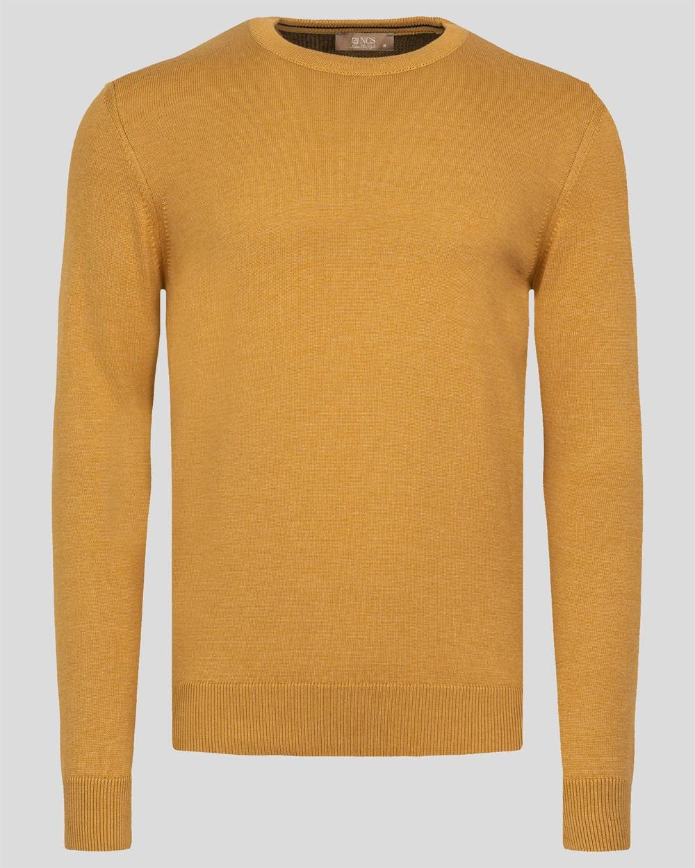 Sarımelanj Erkek Bisiklet Yaka Triko Slim Fit Pamuklu Kazak NCS JEANS 3002